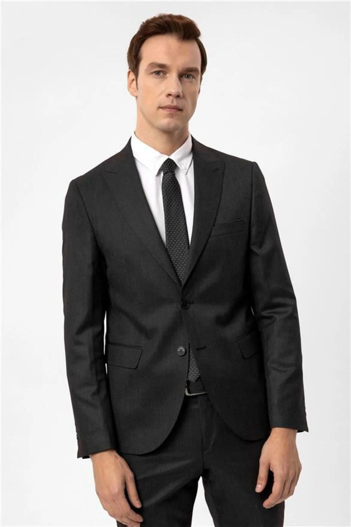 Slimfit Armürlü Takım Elbise Slimfit Armürlü Takım Elbise