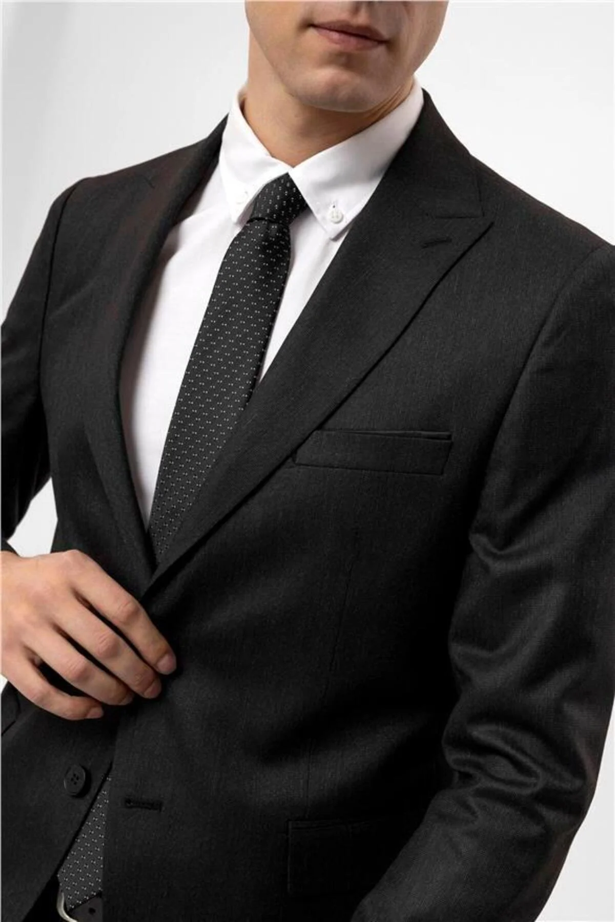 Slimfit Armürlü Takım Elbise