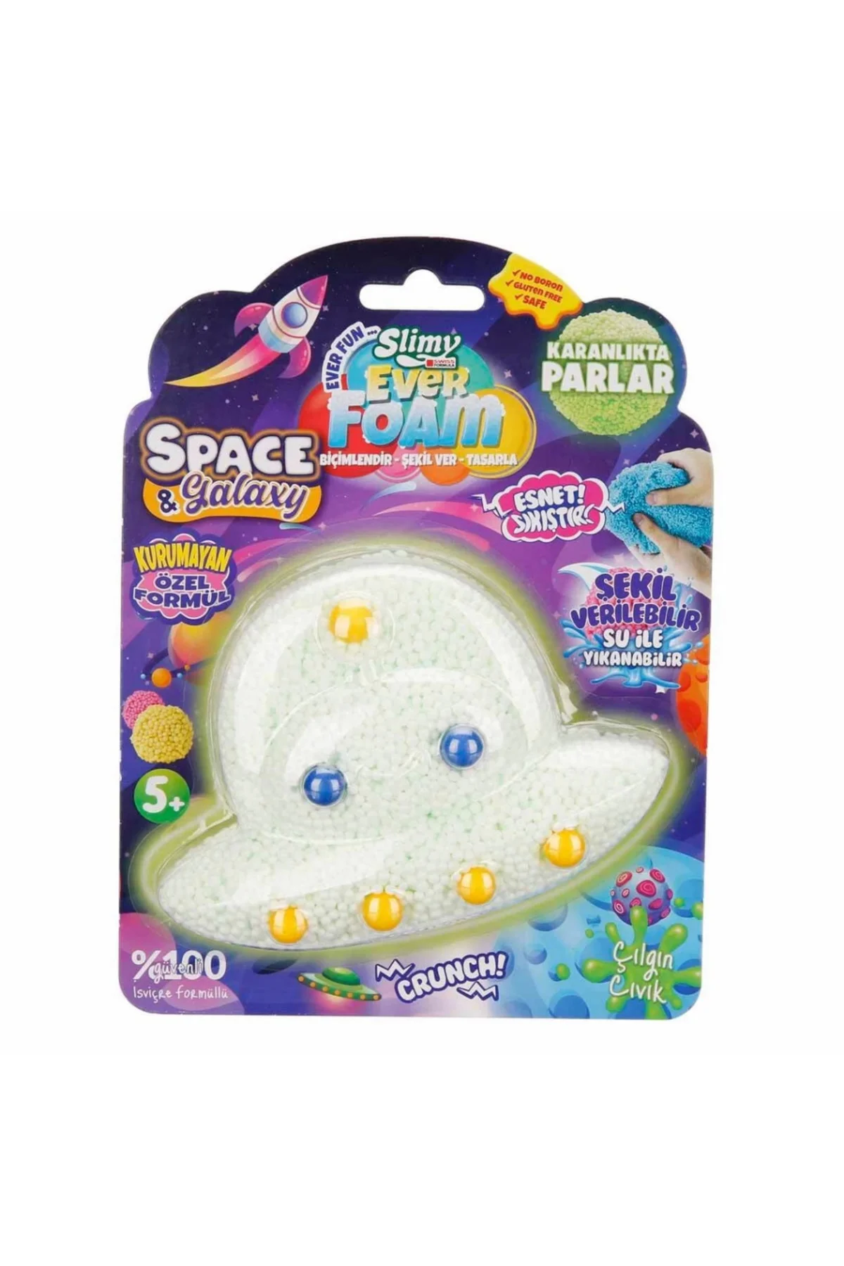 Slimy Ever Gece Parlayan Köpük Slime Ufo