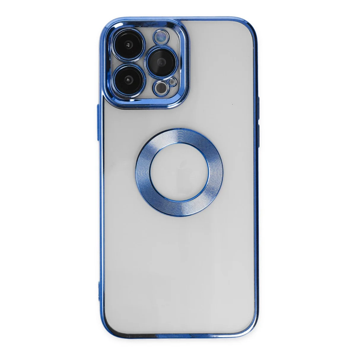 Slot Silikon Kılıf iPhone 14 Pro Max Mavi - Esnek, Elden Kaymaz ve Çizilmeye Karşı Koruma