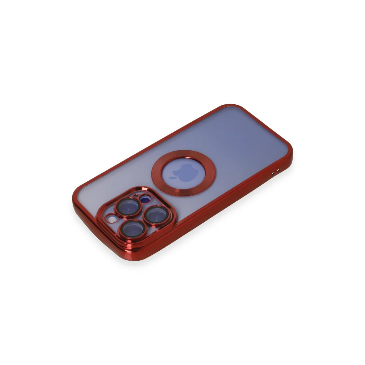 Slot Silikon Kılıf Kırmızı - iPhone 15 Pro Max İçin Gelişmiş Koruma