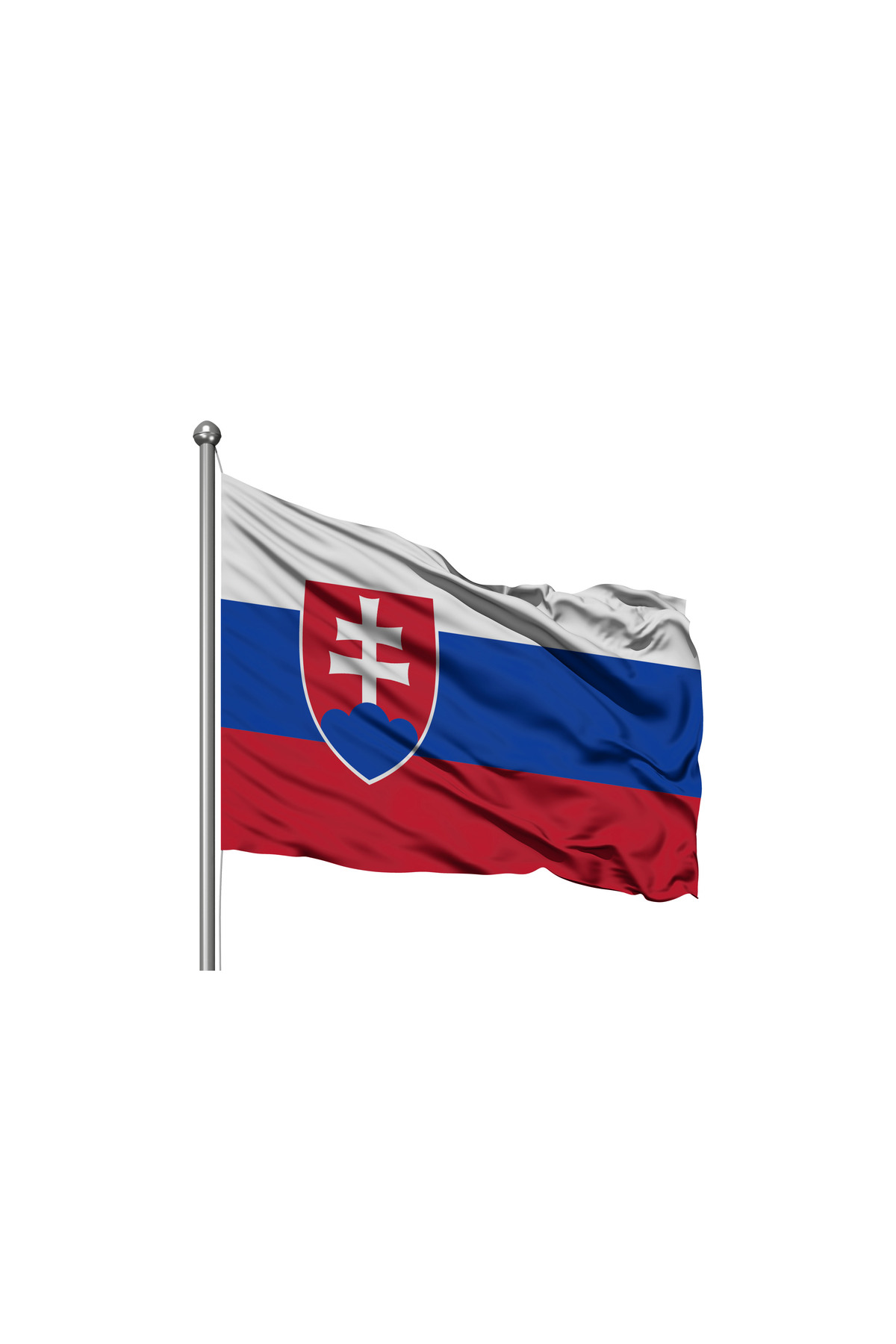 Slovakya Devleti Bayrağı - Premium Raşel Kumaş 300x450cm