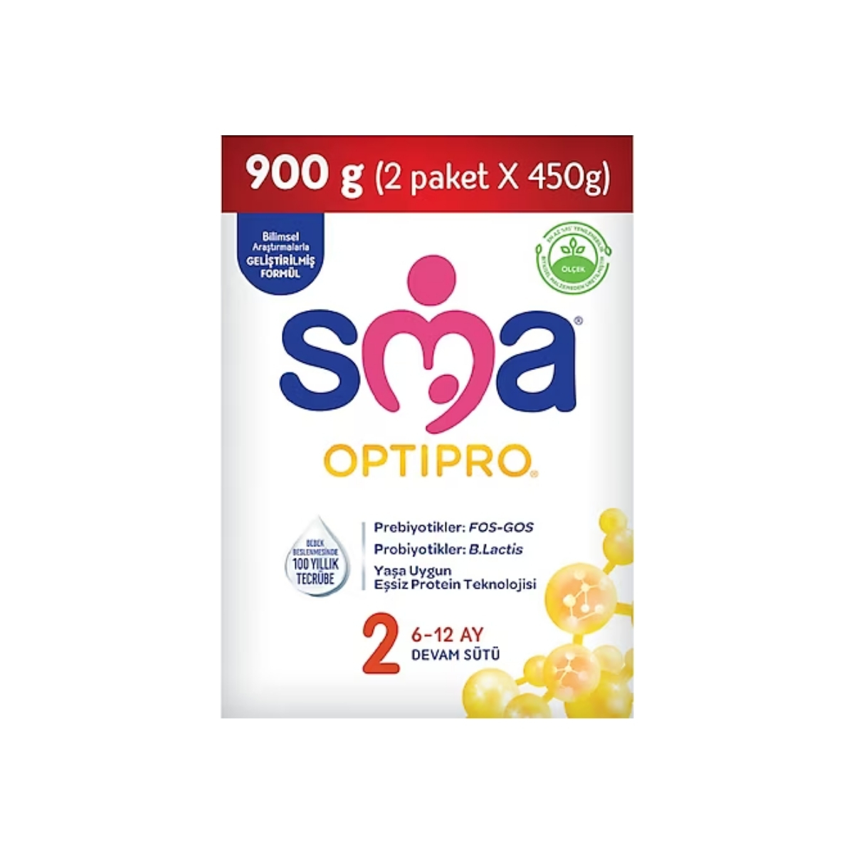 Nestle Sma Optipro  2  Probiyotik 6 - 12 Ay Devam Sütü 900 Gr
