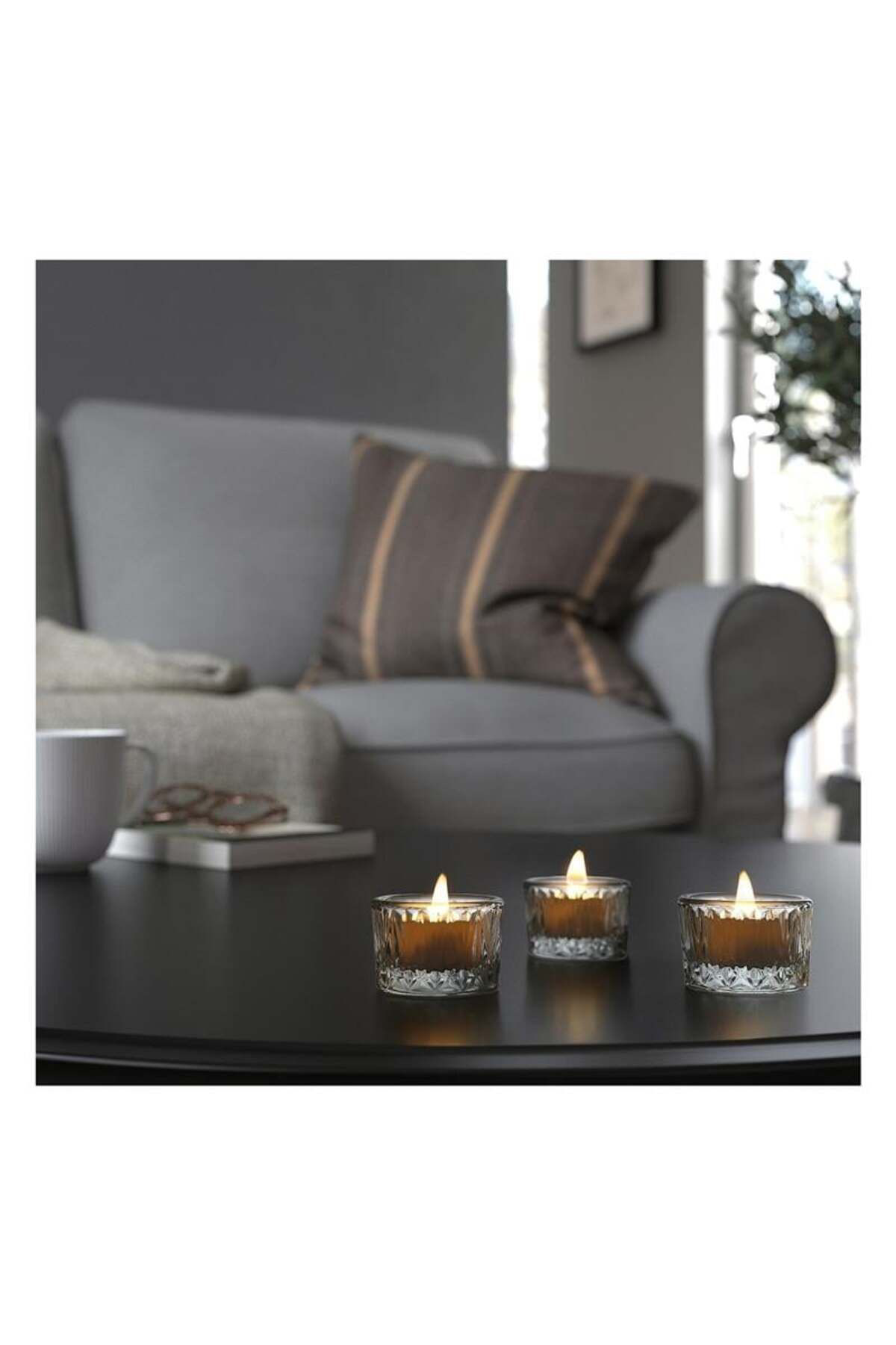 İkea Smallspirea Tealight Mumluk Cam 4 Cm 3 Adet 30542181