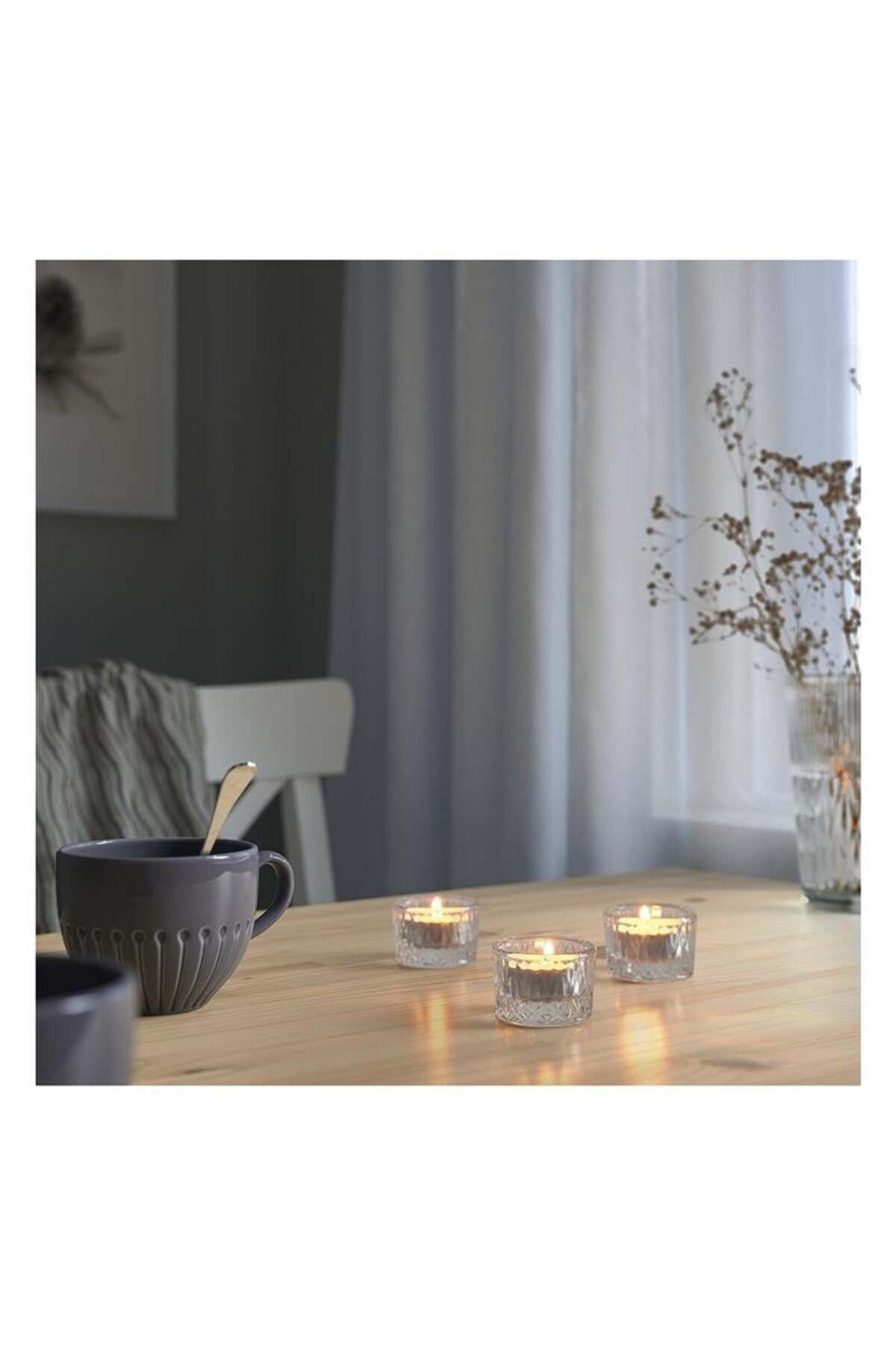 İkea Smallspirea Tealight Mumluk Cam 4 Cm 3 Adet 30542181