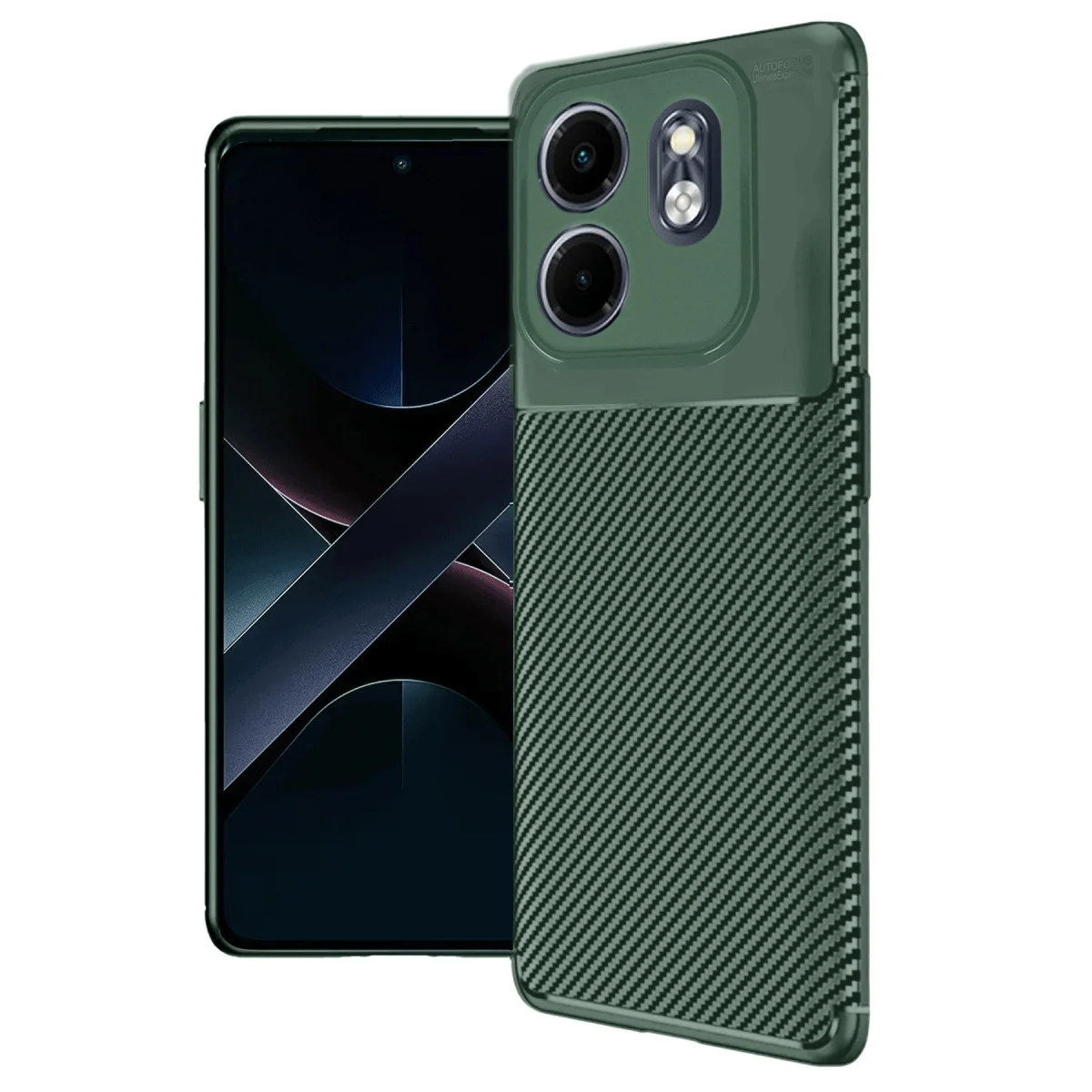 Smart 9 Auto Focus Karbon Fiber Kılıf - Koyu Yeşil