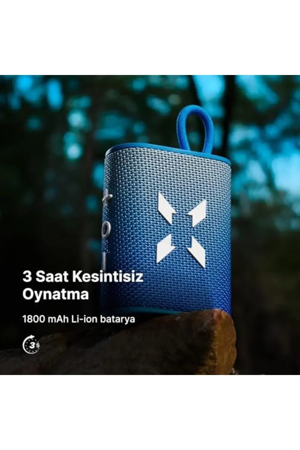 Smart Bluetooth Kablosuz Su Geçirmez IPX7 RGB TWS Hoparlör (Mavi-