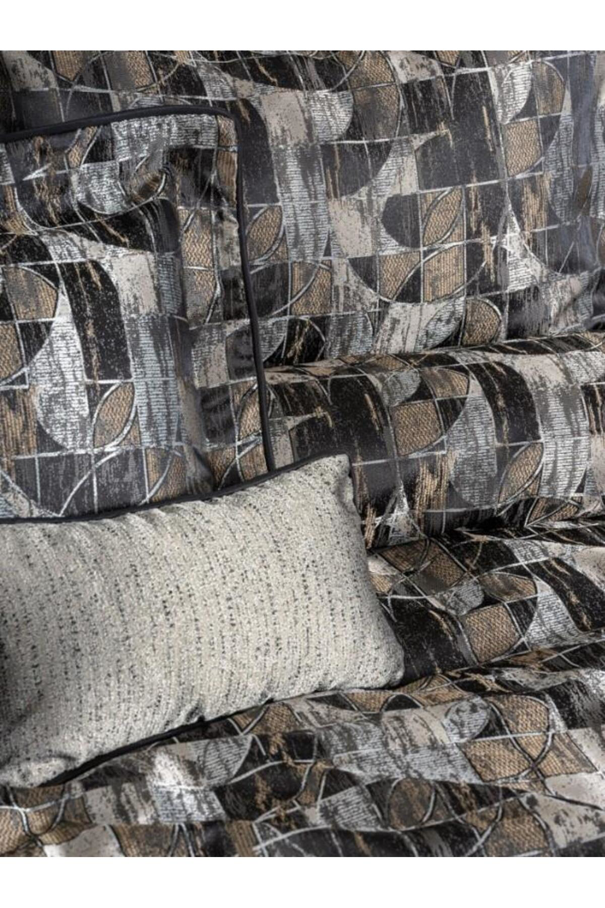 Butik Smart Çift Kişilik Yatak Örtüsü Milan Kahve