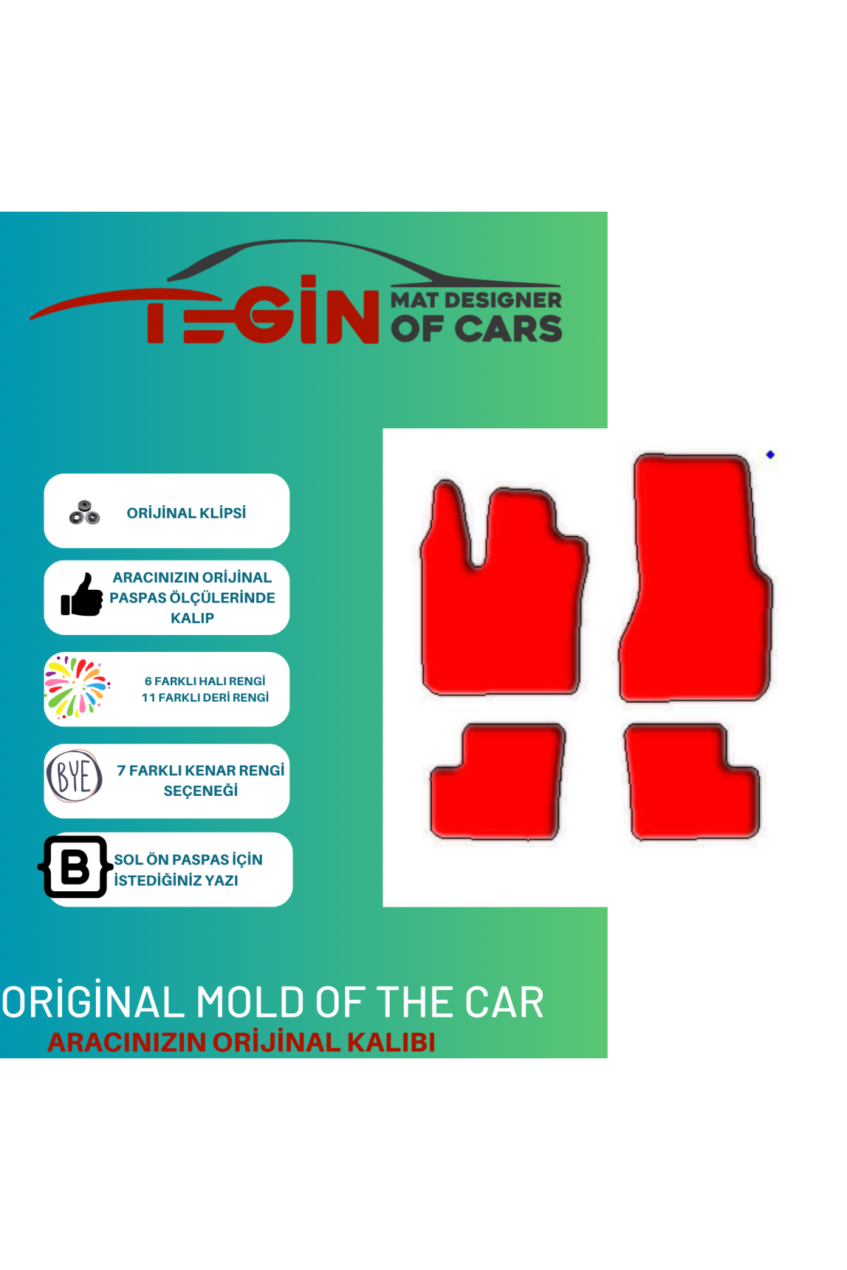 Smart Forfour W453 2015 + Prime Siyah Kırmızı Deri Kırmızı Kenar 