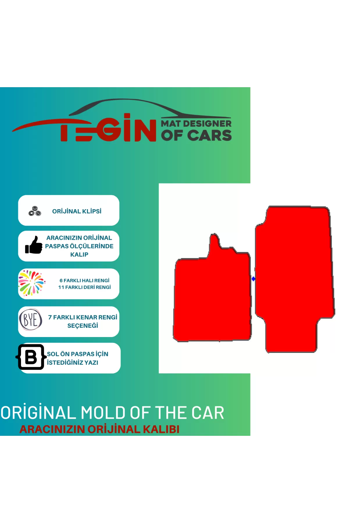 Smart Fortwo W451 2007-2014 Prime Bej Halı Gri Kenar Halı Paspas