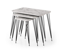 Sivas Gözde Mobilya Smart Mdf Modern Tarz Dikdörtgen 3'Lü Zigon Sehpa