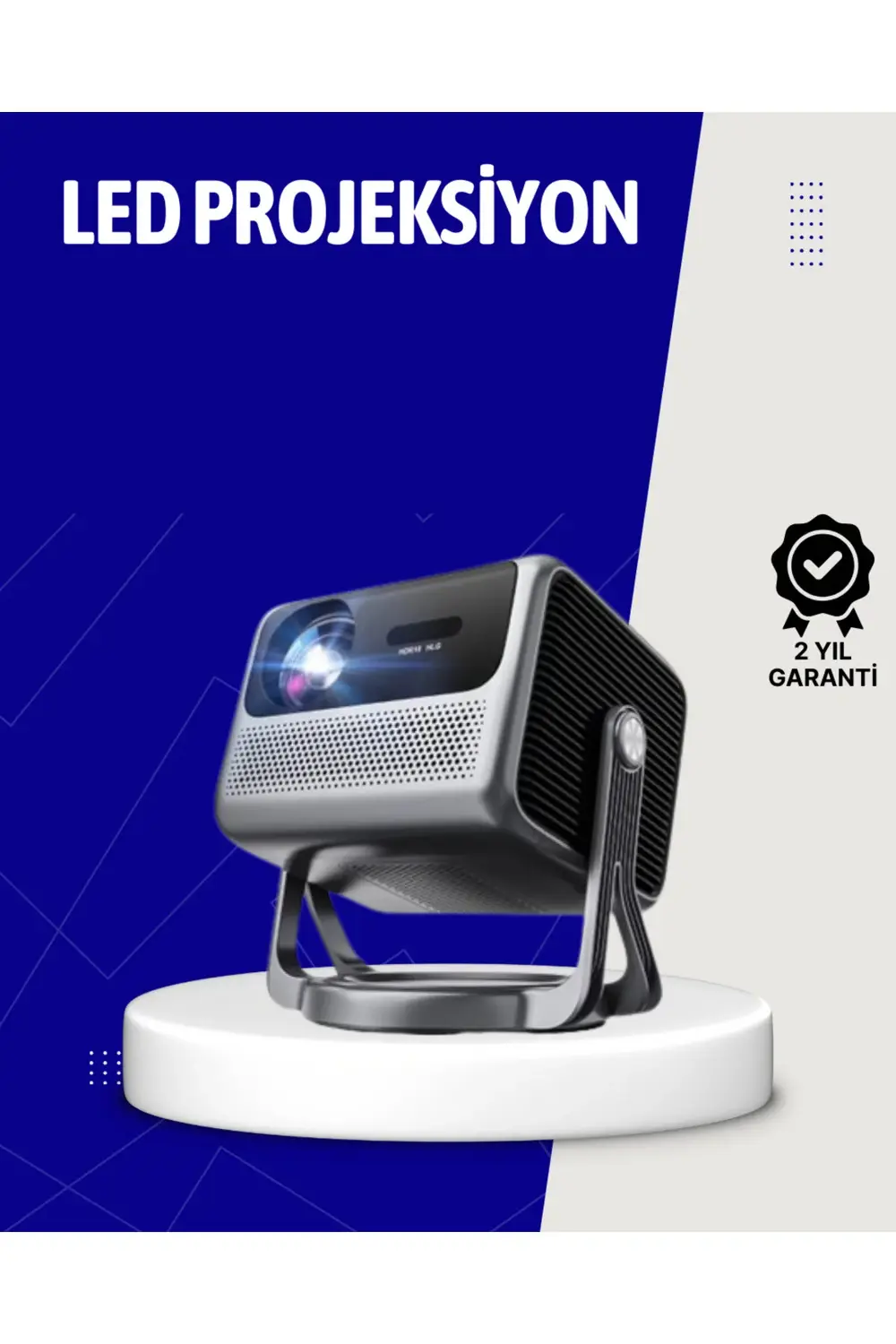 Smart Projector Android TV Taşınabilir Gimbal Standlı
