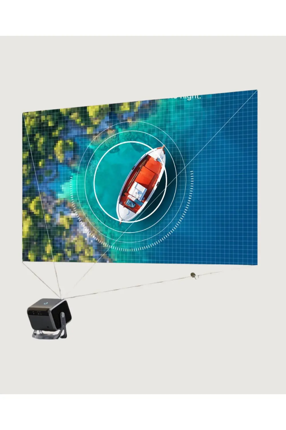 Smart Projector Android TV Taşınabilir Gimbal Standlı