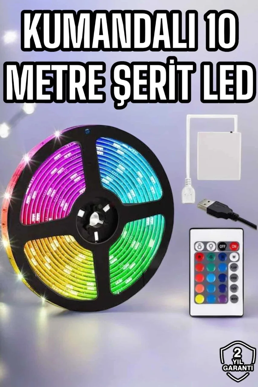 Smart Şerit Led Tv Arkası Renkli Kumandalı 10 Metre Diğer