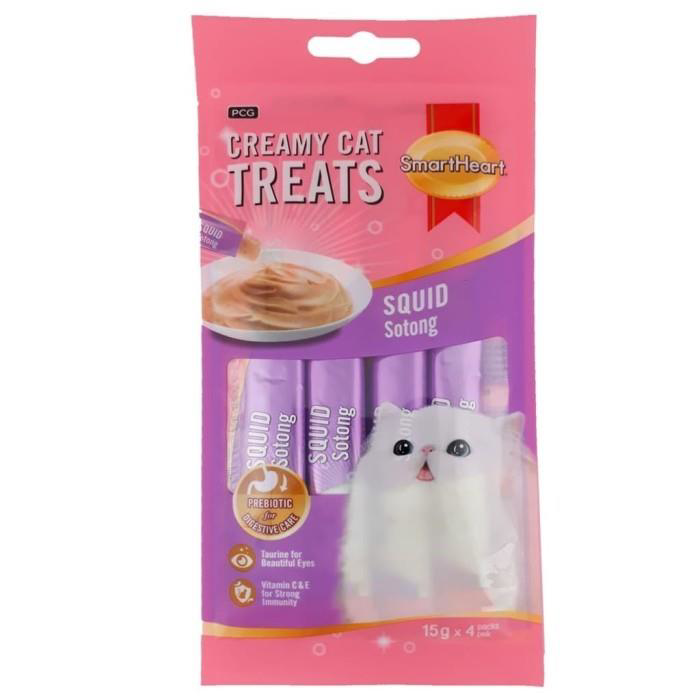 SmartHeart Kalamarlı Krema Kedi Ödül 60 Gr 4X15 Gr