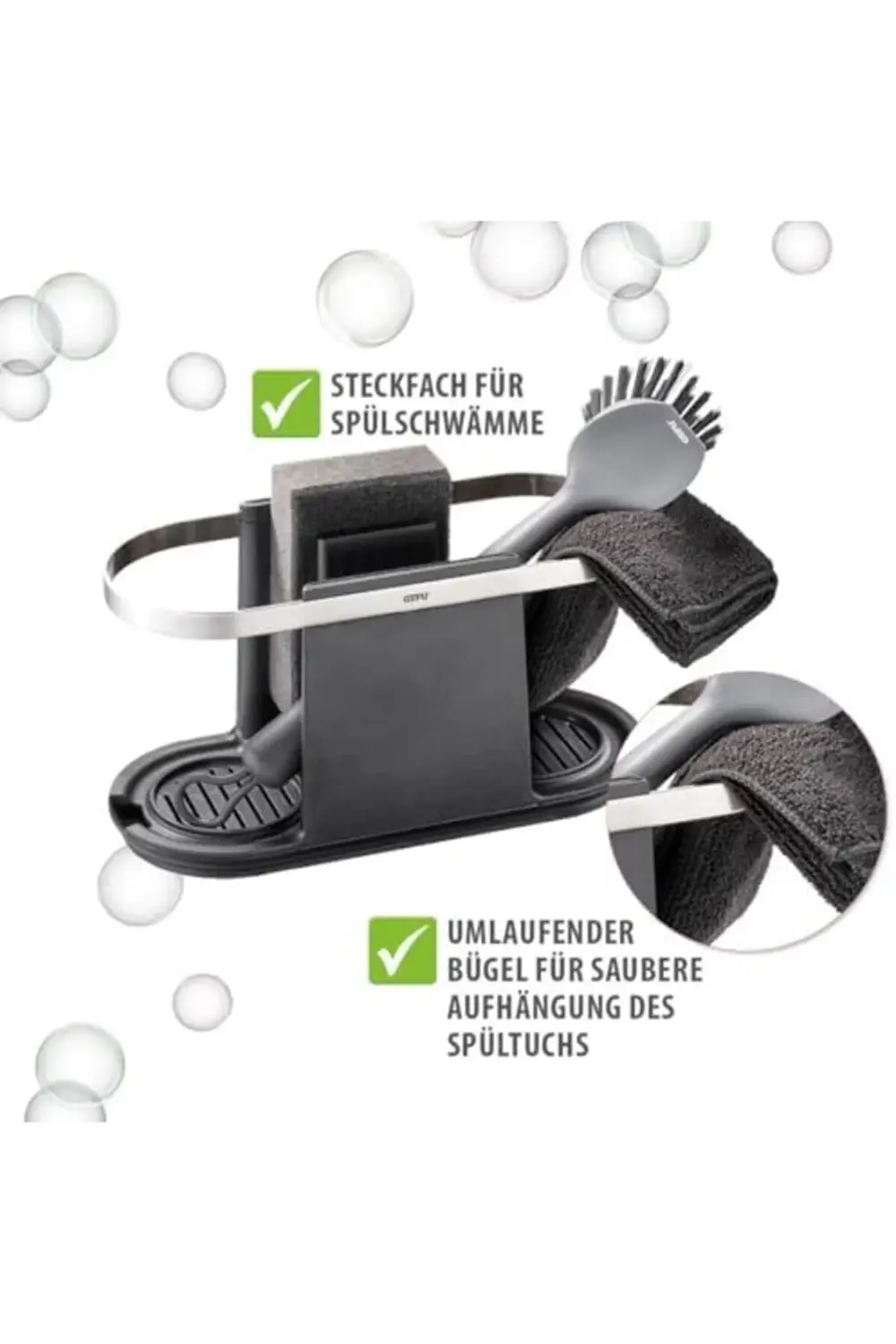 Smartline lavabo düzenleyici, siyah, 50,4 x 3,6 x 3,5 cm 395519