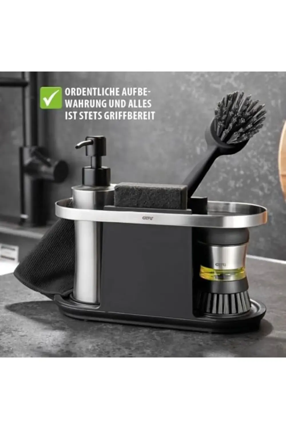 Smartline lavabo düzenleyici, siyah, 50,4 x 3,6 x 3,5 cm 395519