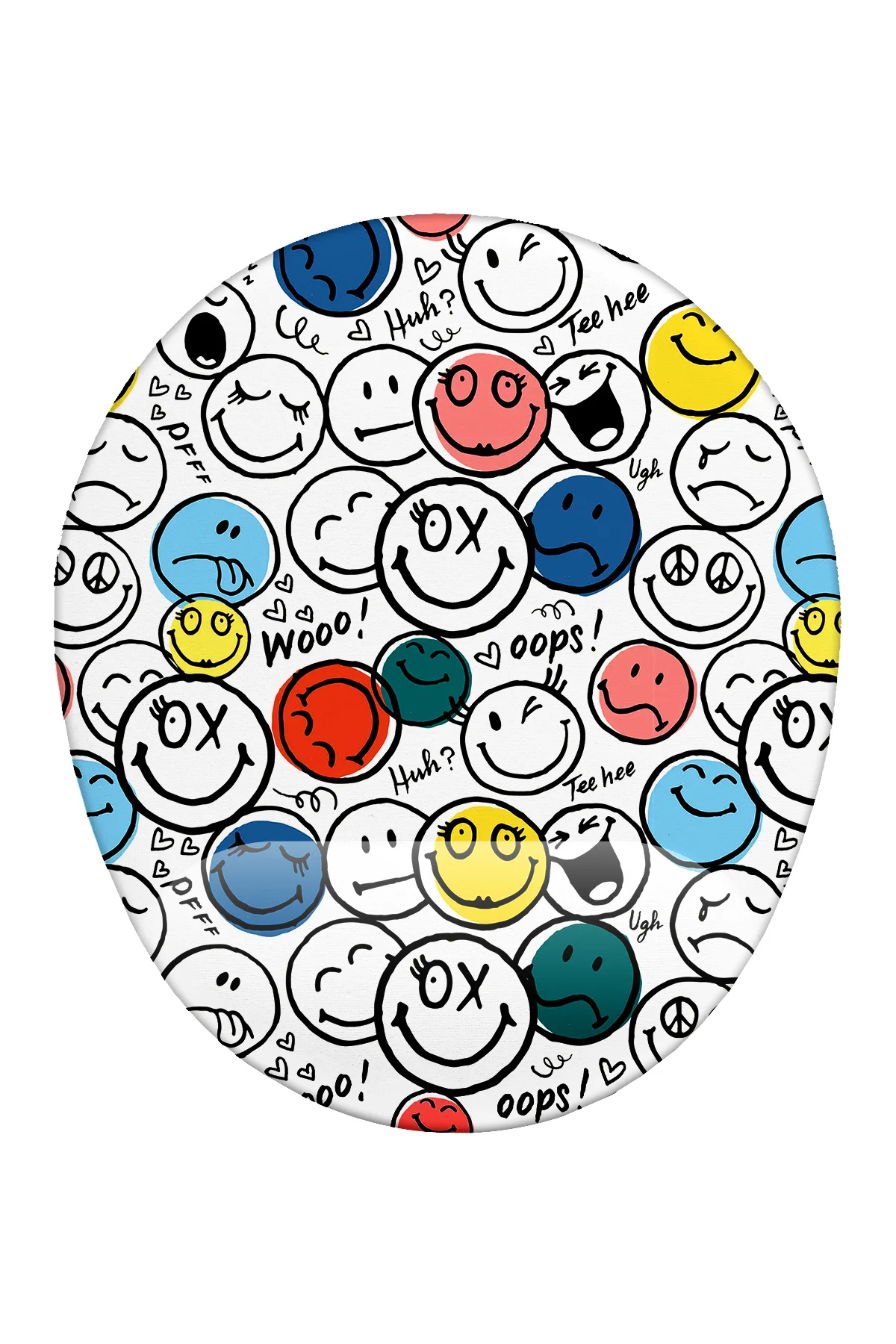 Smile Desenli Bilek Destekli Mouse Pad Ergonomik Kaymaz Taban Mou