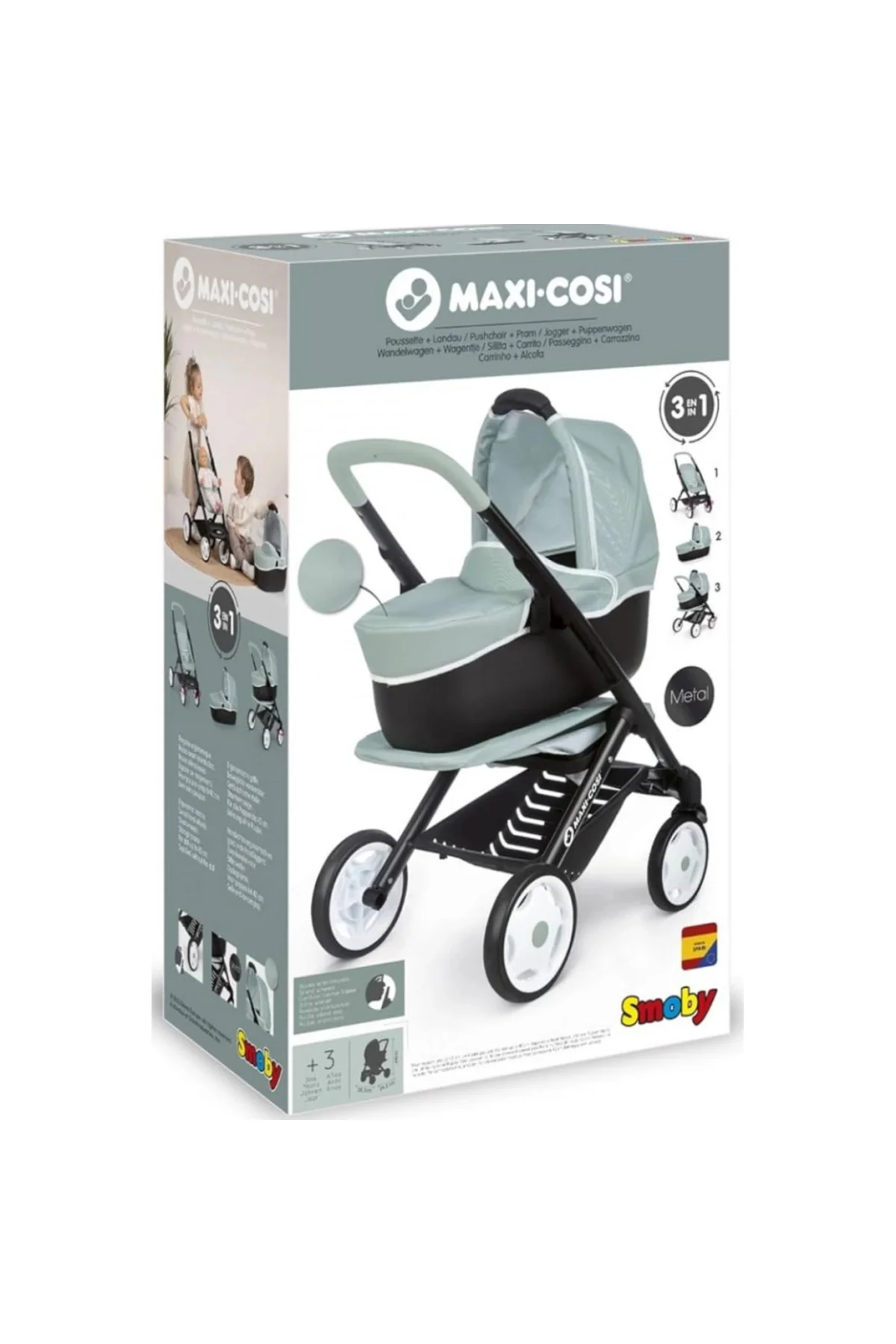 Smoby Maxi-Cosi 3'ü 1 Arada Oyuncak Bebek Arabası 253120