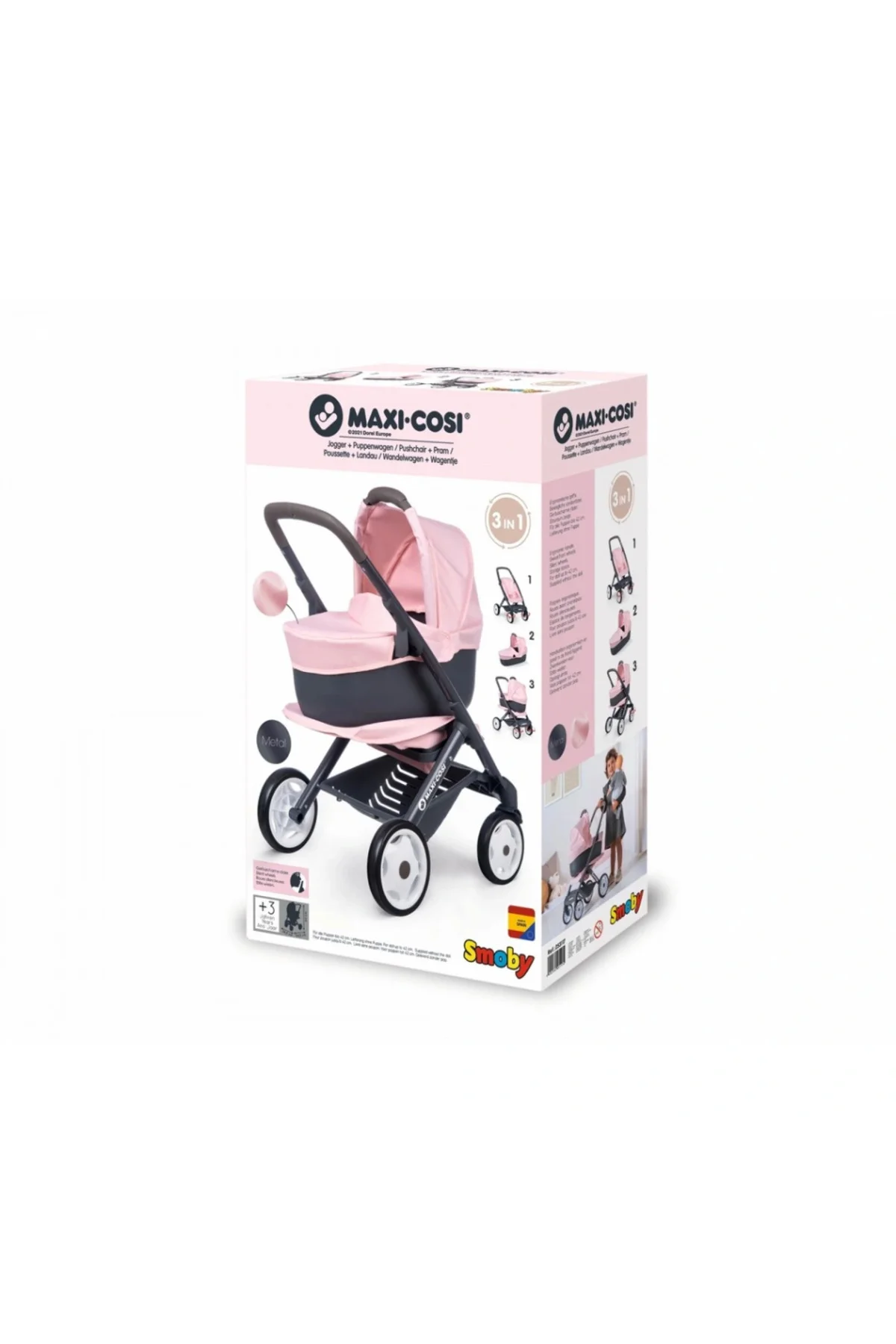 Smoby Maxi-Cosi 3'ü 1 Arada Oyuncak Bebek Arabası