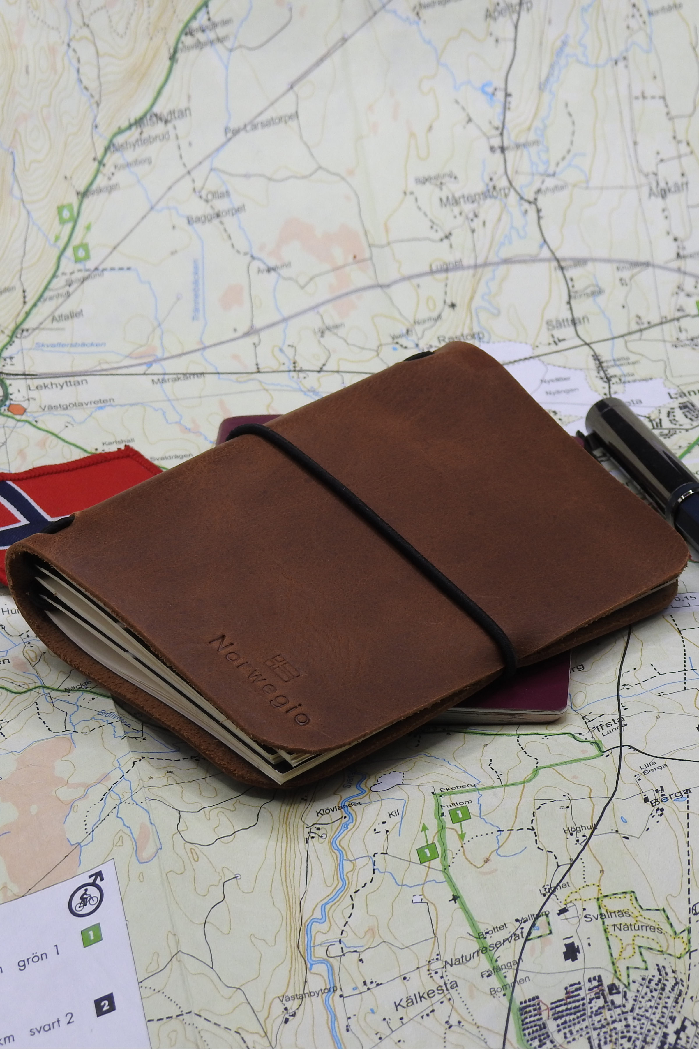 Smögen - %100 Hakiki Deri Pasaport Kılıfı - 3 Defter Hediye - Taba