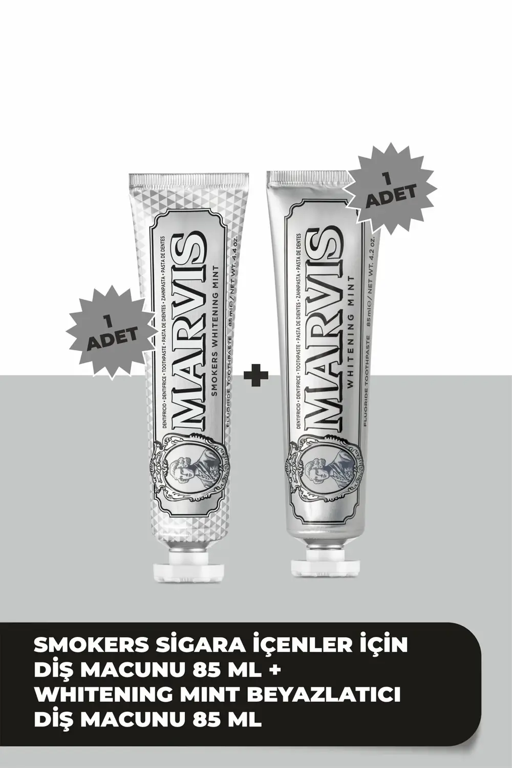 Smokers Whitening Mint 85 ML + Whitening Mint 85 ML 2 li Avantajl