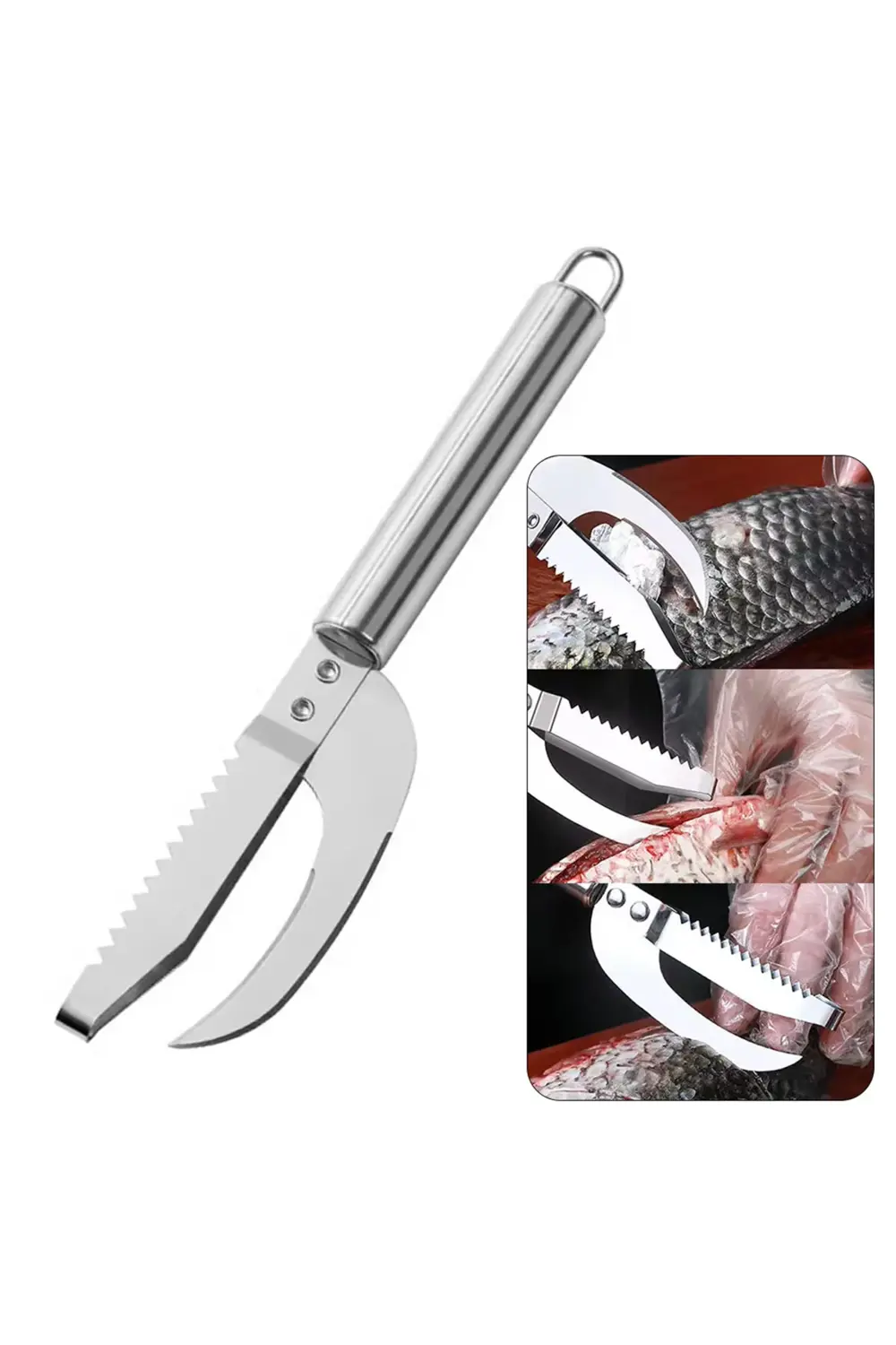 SN-20408 BALIK SOYMA PUL TEMİZLEME YIKAMA BIÇAĞI PASLANMAZ ÇELİK