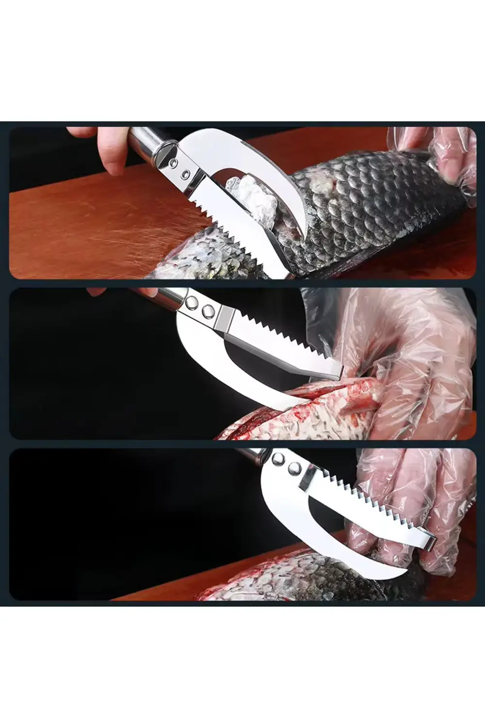 SN-20408 BALIK SOYMA PUL TEMİZLEME YIKAMA BIÇAĞI PASLANMAZ ÇELİK