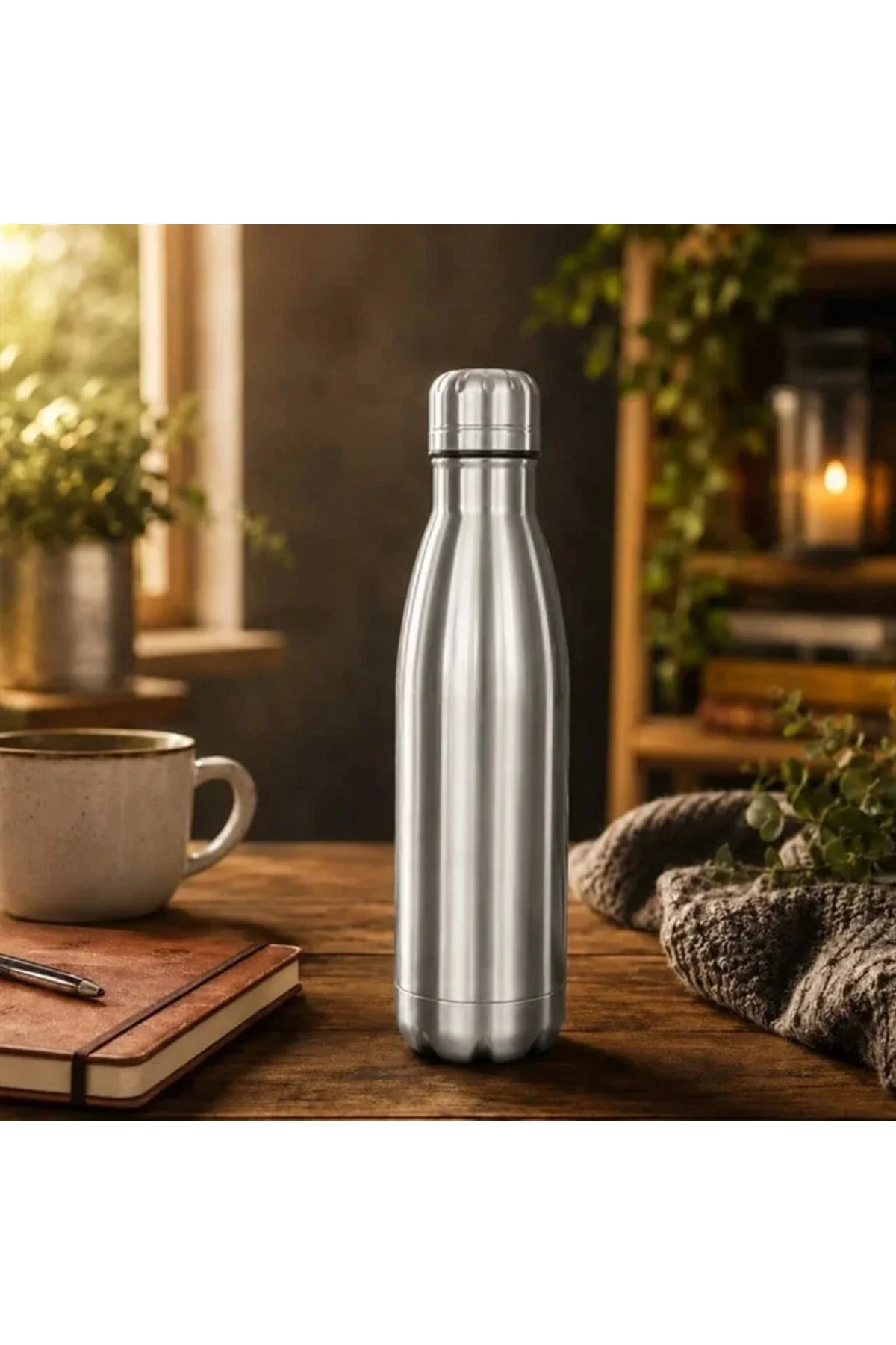 SN-25713 Şişe Tipi 500 Ml. Paslanmaz Çelik Termos