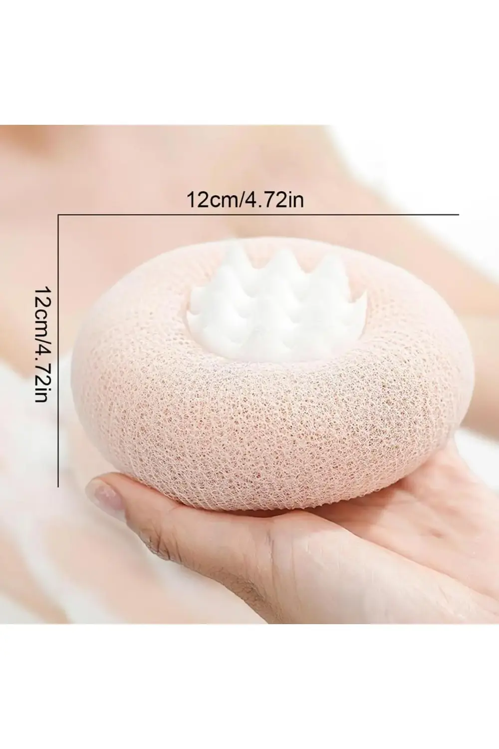 SN-26217 Vantuzlu Banyo Masaj Süngeri Peeling Etkili Vücut Kesesi