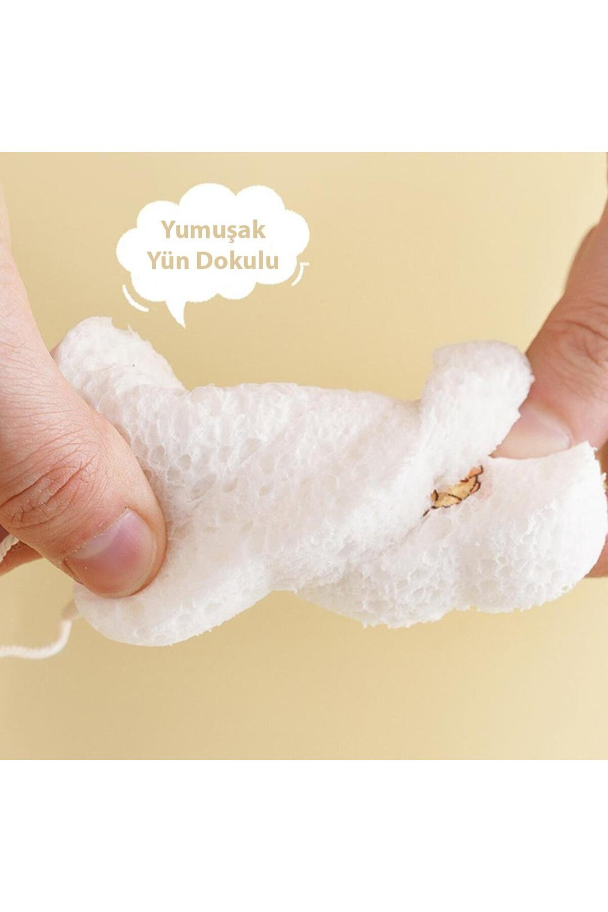 SN-26323 Bulaşık Yıkama Ovma Süngeri Sıkıştırılmış Organik Odun H