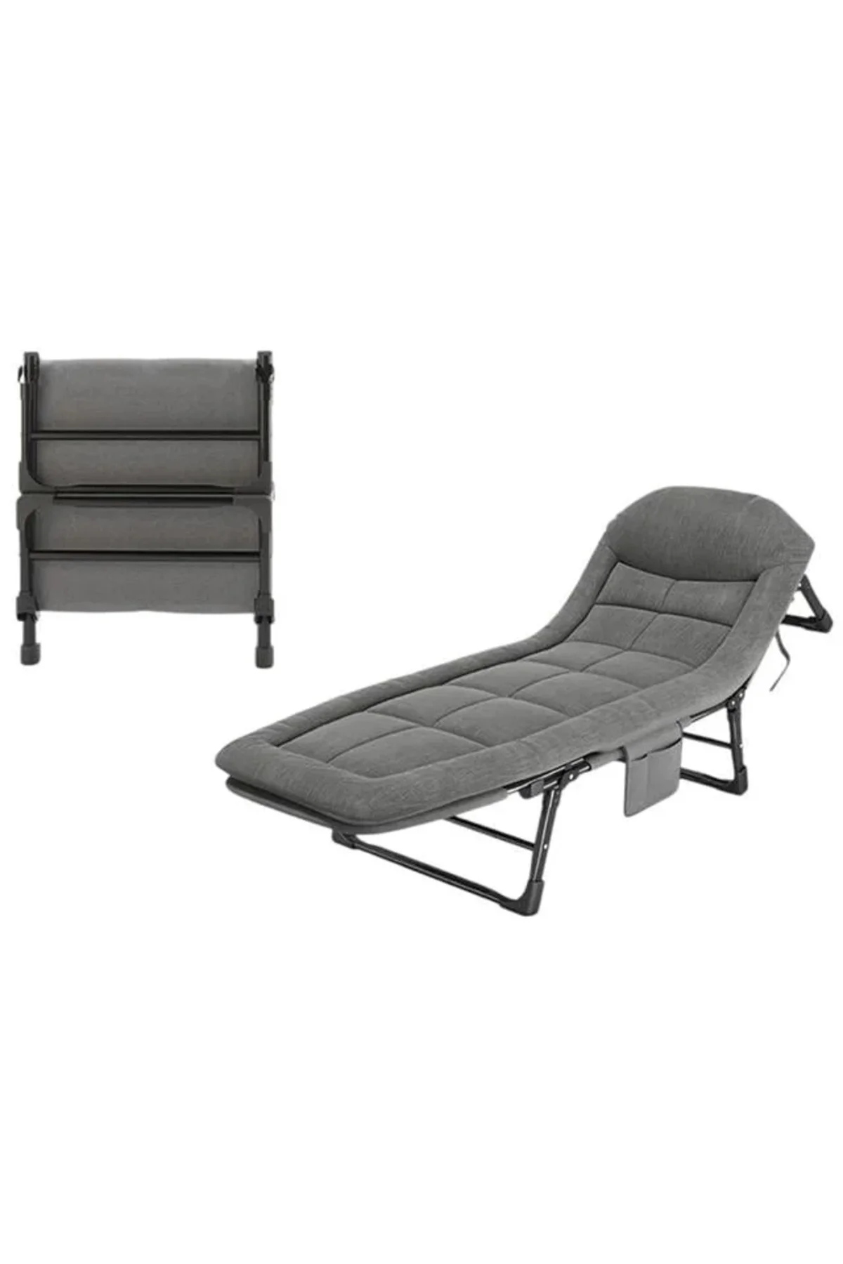 SN-26974 Taşınabilir Ayarlanabilir 5 Kademe Sünger Kamp Yatak Şezlong (Açık Gri) SN-26974 Taşınabilir Ayarlanabilir 5 Kademe Sünger Kamp Yatak Şezlong (Açık Gri)