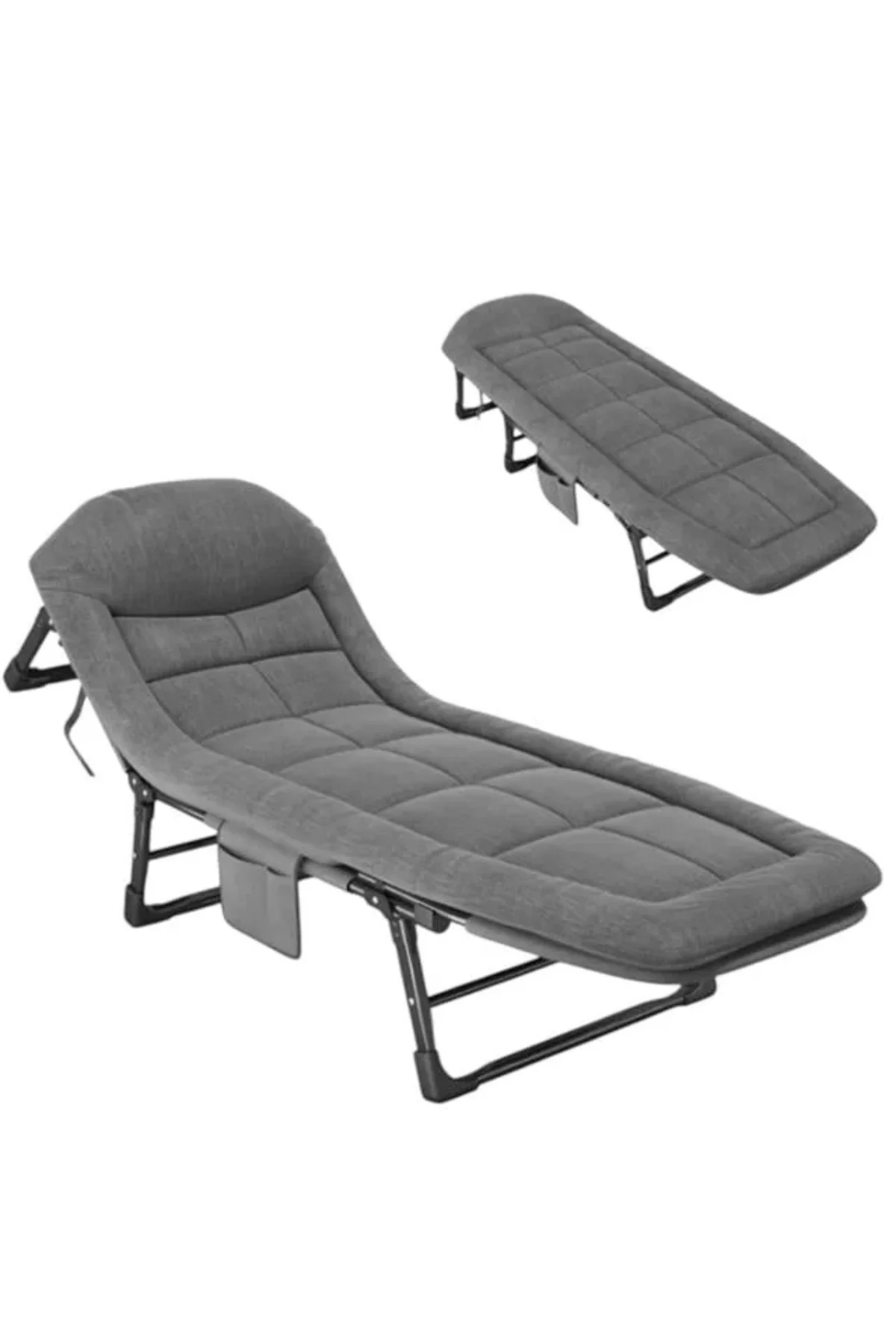 SN-26974 Taşınabilir Ayarlanabilir 5 Kademe Sünger Kamp Yatak Şezlong (Açık Gri) SN-26974 Taşınabilir Ayarlanabilir 5 Kademe Sünger Kamp Yatak Şezlong (Açık Gri)