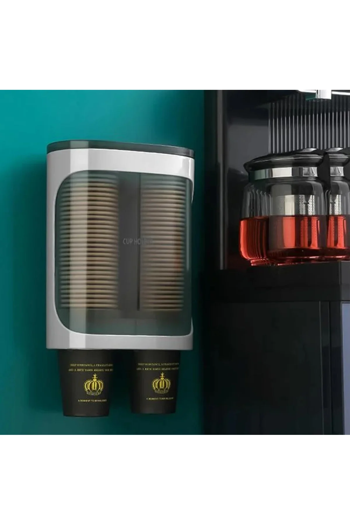 SN-27108 Kendinden Yapışkanlı Çiftli Plastik - Karton Bardak Dispenseri