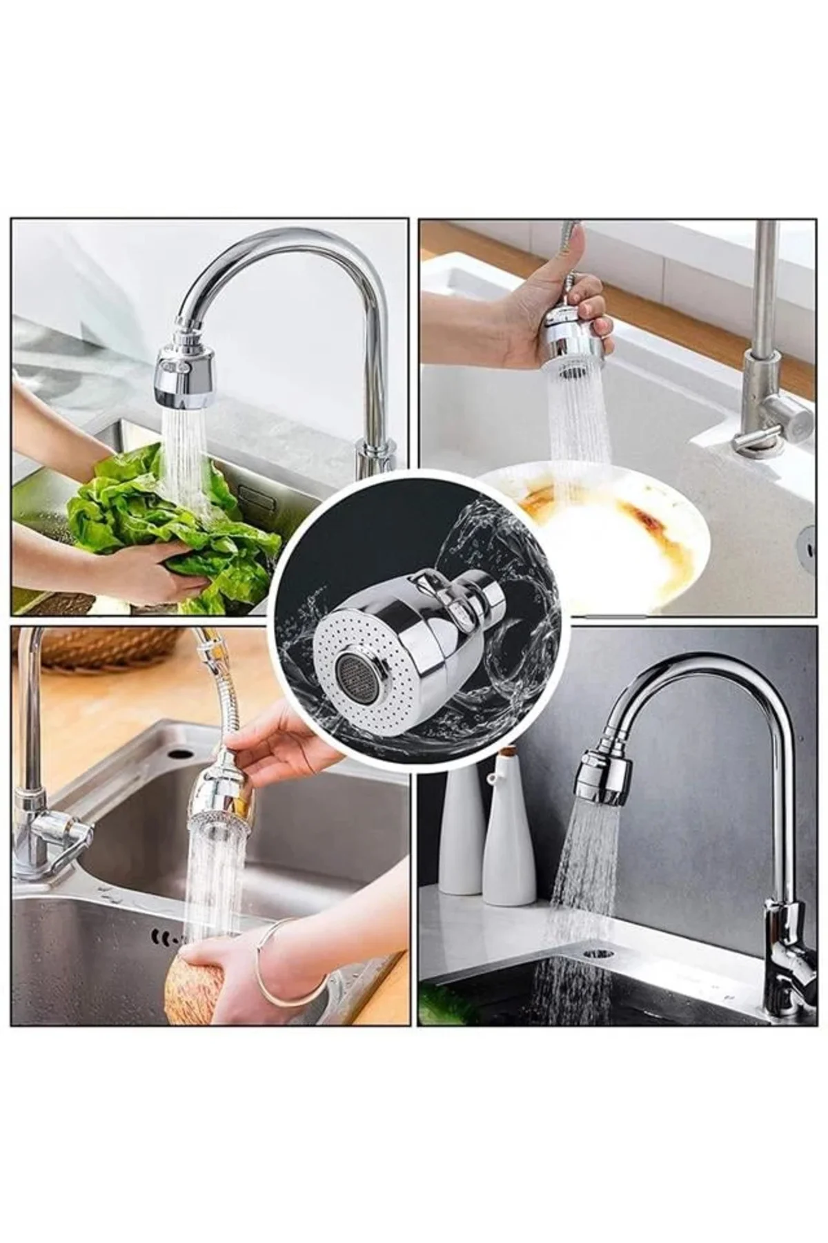 SN-27114 2 Kademeli Tasarruflu Musluk Başlığı 360 Derece SN-27114 2 Kademeli Tasarruflu Musluk Başlığı 360 Derece
