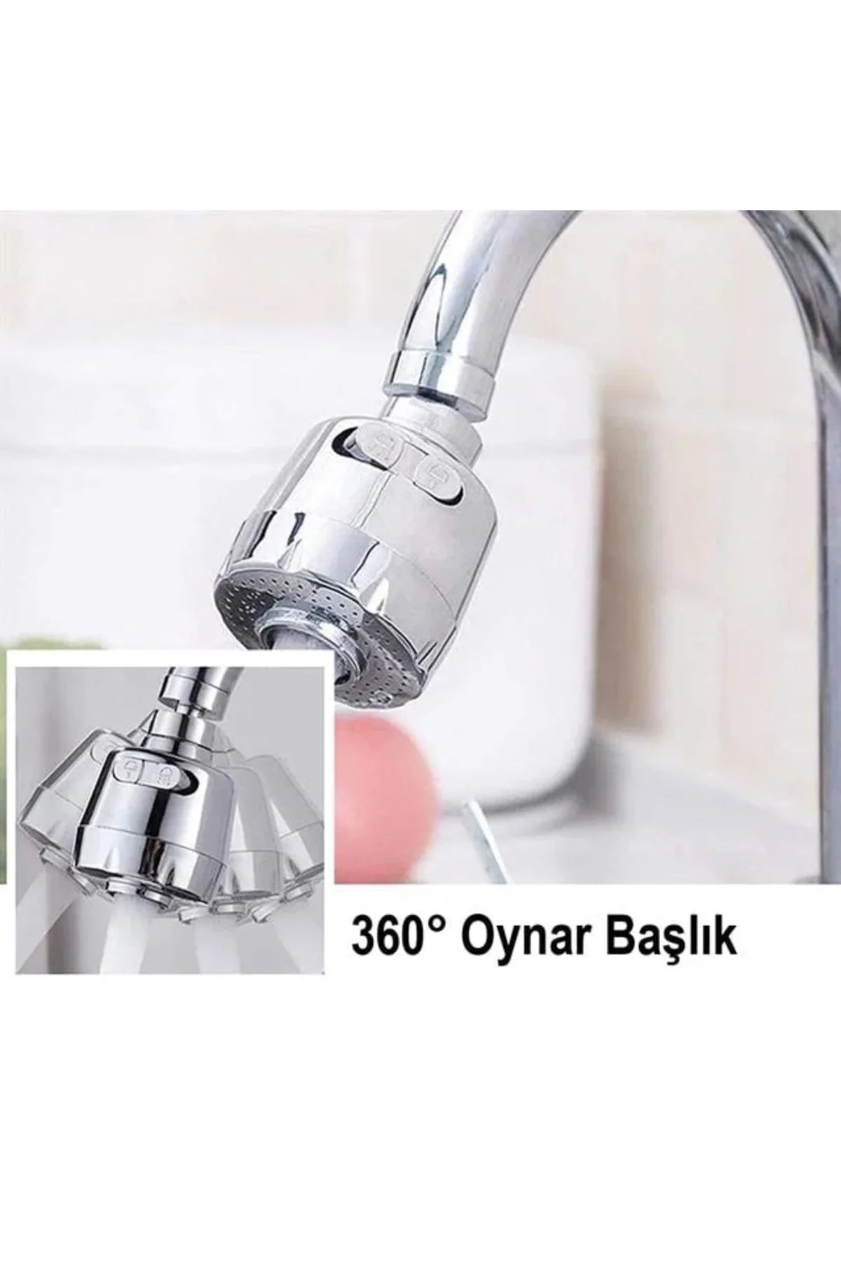 SN-27114 2 Kademeli Tasarruflu Musluk Başlığı 360 Derece SN-27114 2 Kademeli Tasarruflu Musluk Başlığı 360 Derece