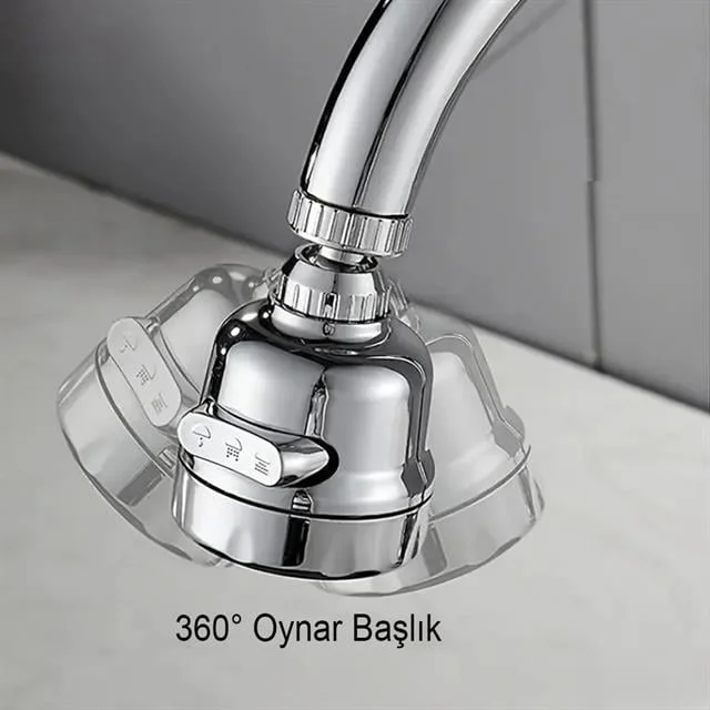SN-27115 3 Kademeli Tasarruflu Musluk Başlığı 360 Derece