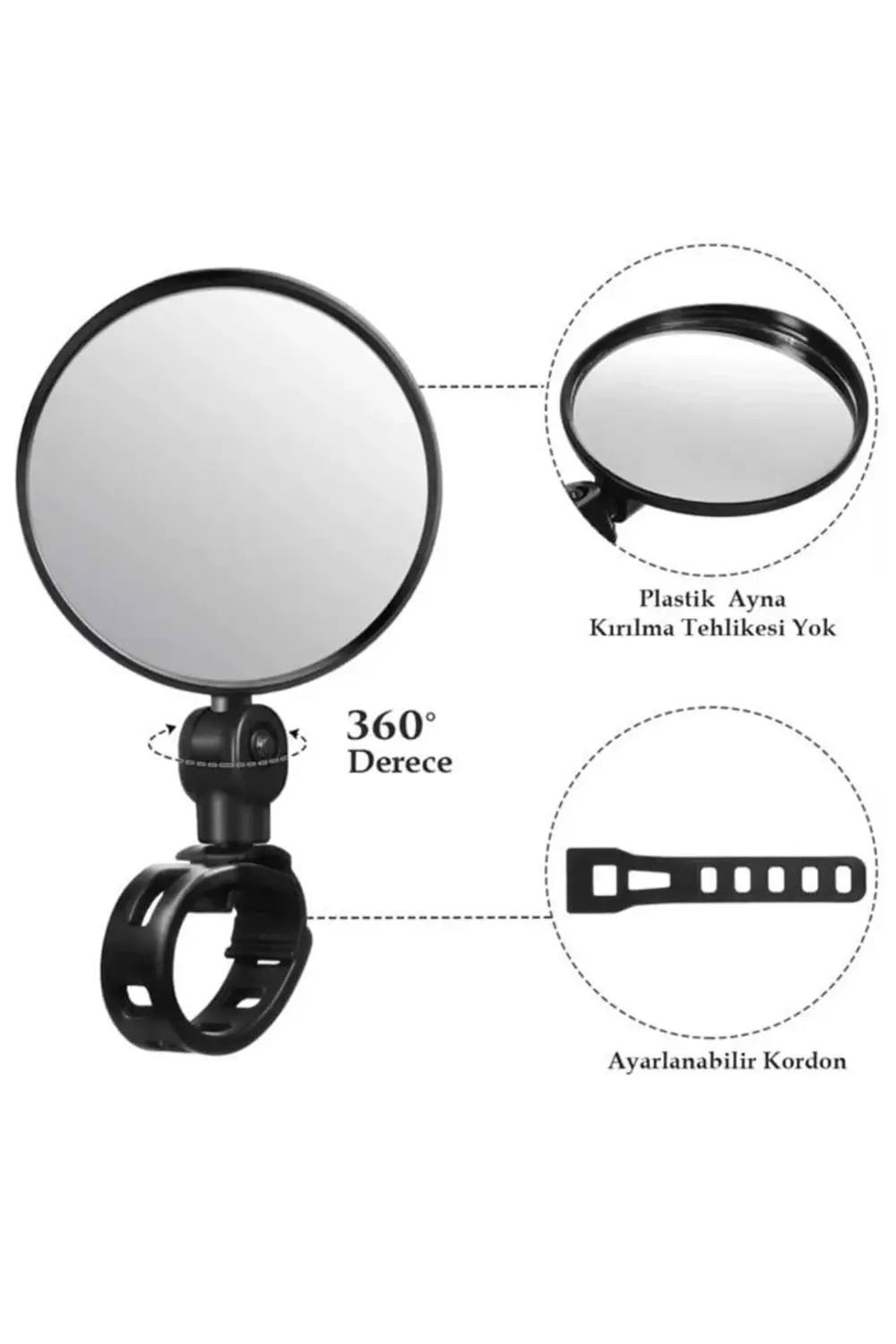 SN-27123 Elektrikli Scooter Bisiklet Dikiz Aynası