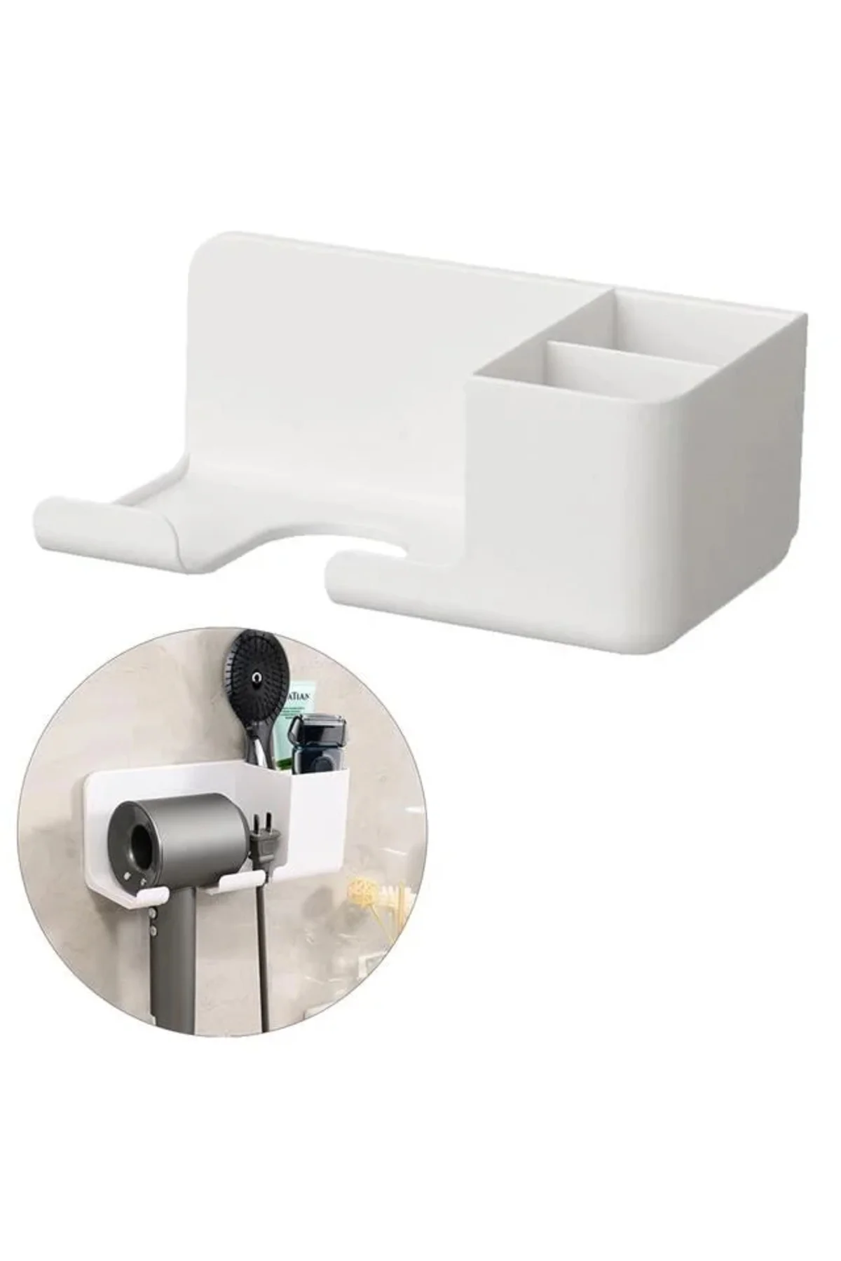 SN-27125 Banyo Rafı Sabunluk Diş Fırçası Saç Kurutma Makinesi