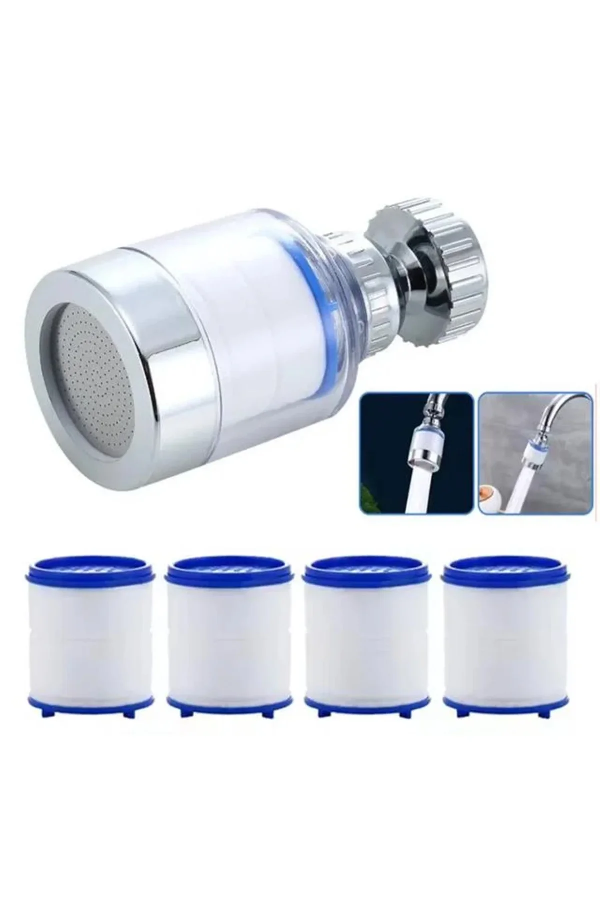 SN-27145 Oynar Başlıklı Kireç Önleyici 5 Filtreli Su Tasarruflu Musluk Başlığı SN-27145 Oynar Başlıklı Kireç Önleyici 5 Filtreli Su Tasarruflu Musluk Başlığı