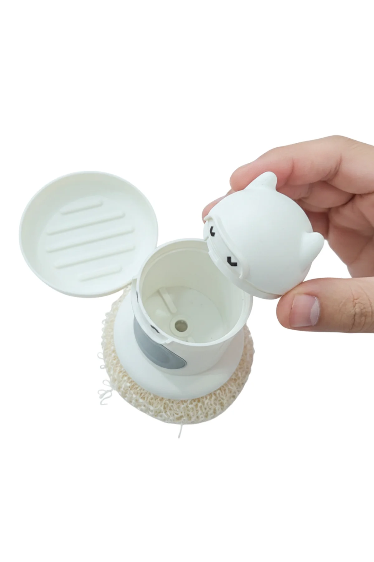 SN-29190 Ninja Tasarımlı Deterjan Hazneli Mutfak Bulaşık Fırçası - Görsel 4