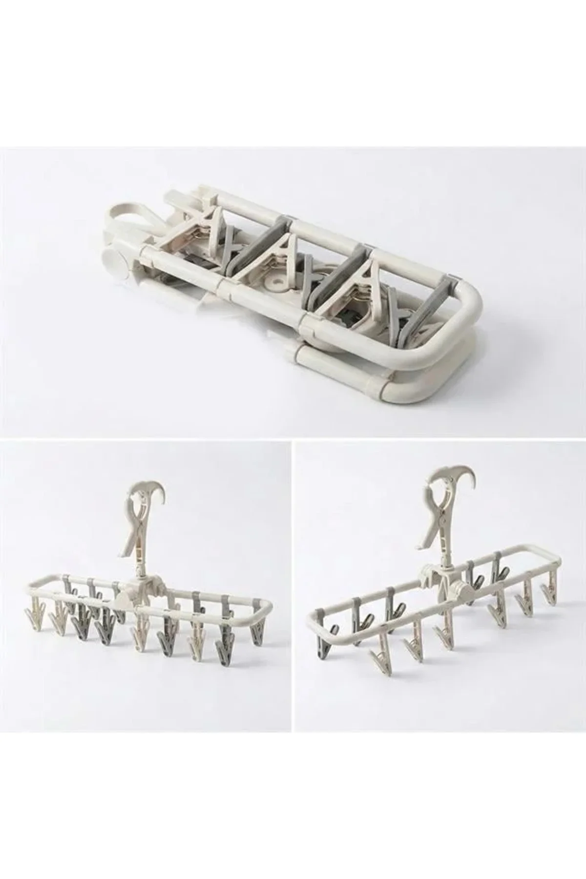 SN-29191 Çok Amaçlı 12 Mandallı Çamaşır Çorap Taşınabilir Kurutmalık