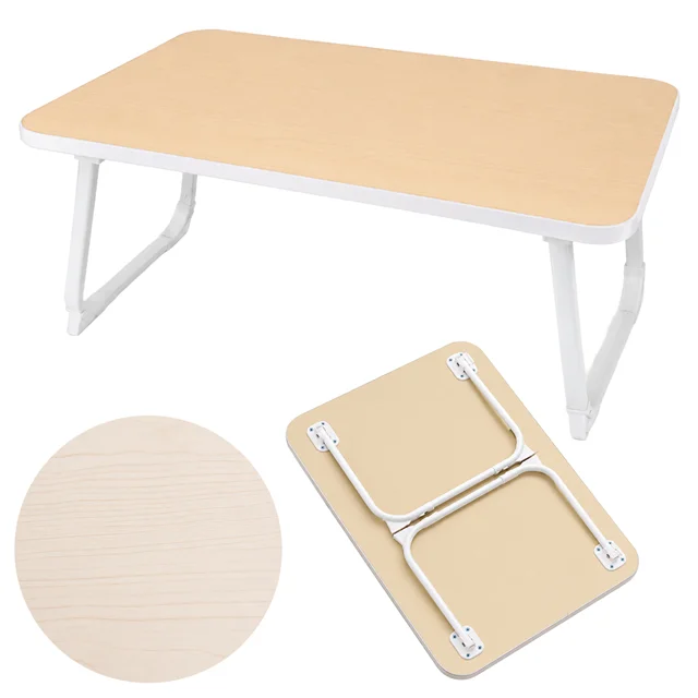 SN-29693 Katlanabilir Laptop Masası ve Yatak Koltuk Üzeri Tepsisi Ahşap Desen 60x40cm