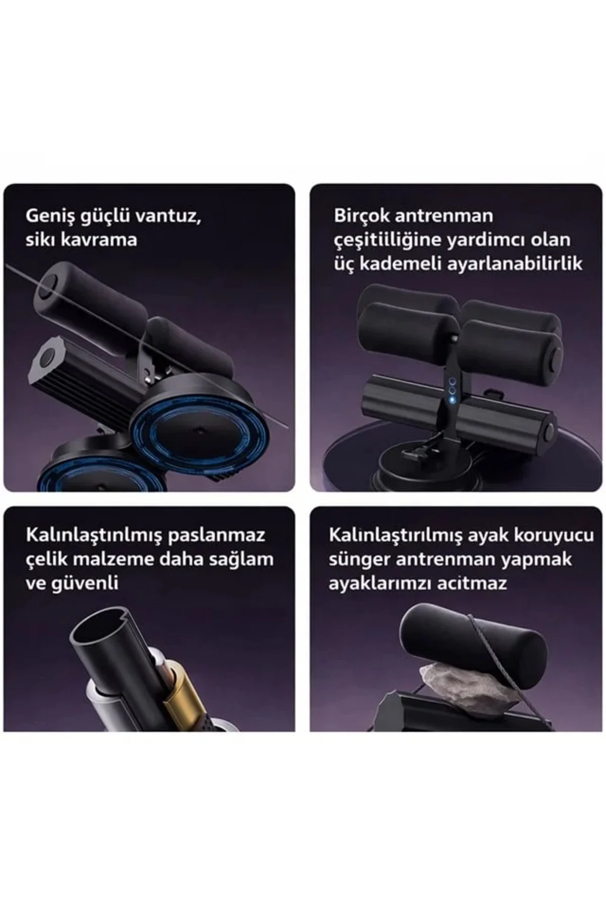 SN-29962 Çift Vantuzlu Ev Tipi 3 Kademe Boy Ayarlı Mekik - Karın Egzersiz Aleti SN-29962 Çift Vantuzlu Ev Tipi 3 Kademe Boy Ayarlı Mekik - Karın Egzersiz Aleti