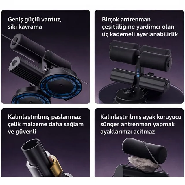 SN-29962 Çift Vantuzlu Ev Tipi 3 Kademe Boy Ayarlı Mekik - Karın Egzersiz Aleti SN-29962 Çift Vantuzlu Ev Tipi 3 Kademe Boy Ayarlı Mekik - Karın Egzersiz Aleti