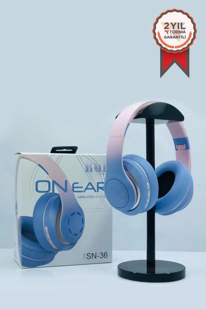Just Cheap Store Sn-36 On-Ear Kafa Üstü Kablosuz  Kulaklik Bluetooth 5.1  Blue