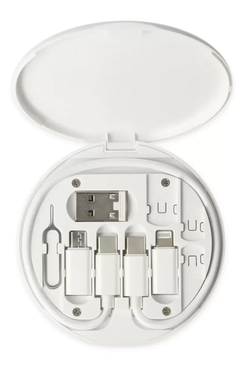 SN06 3'in1 Kablo Düzenleyici - 60W Hızlı Şarj, iPhone Samsung ile Uyumlu Taşınabilir Set