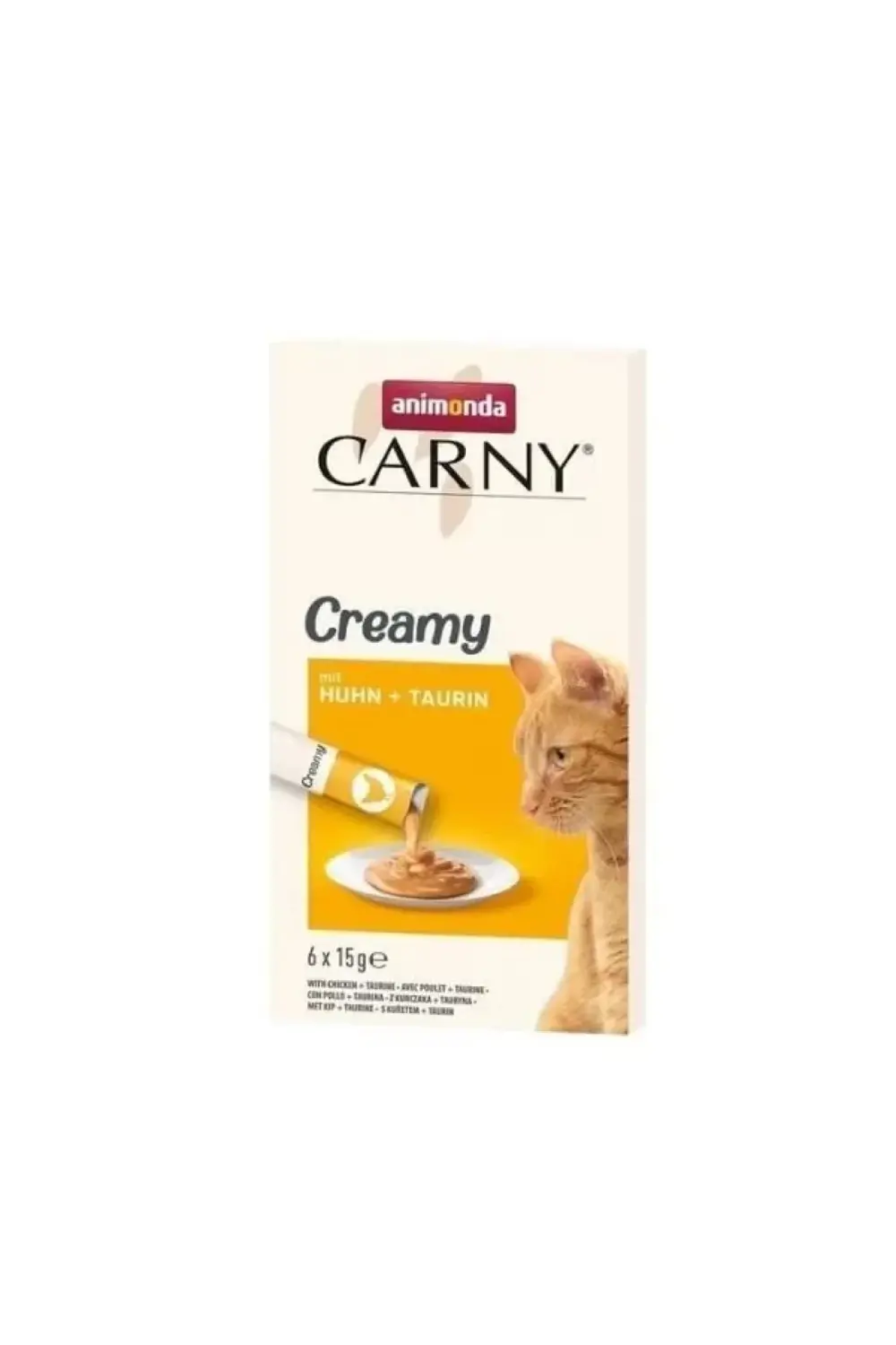 Snack Carny Tavuk & Taurin Kedi Kreması 6x15 gr