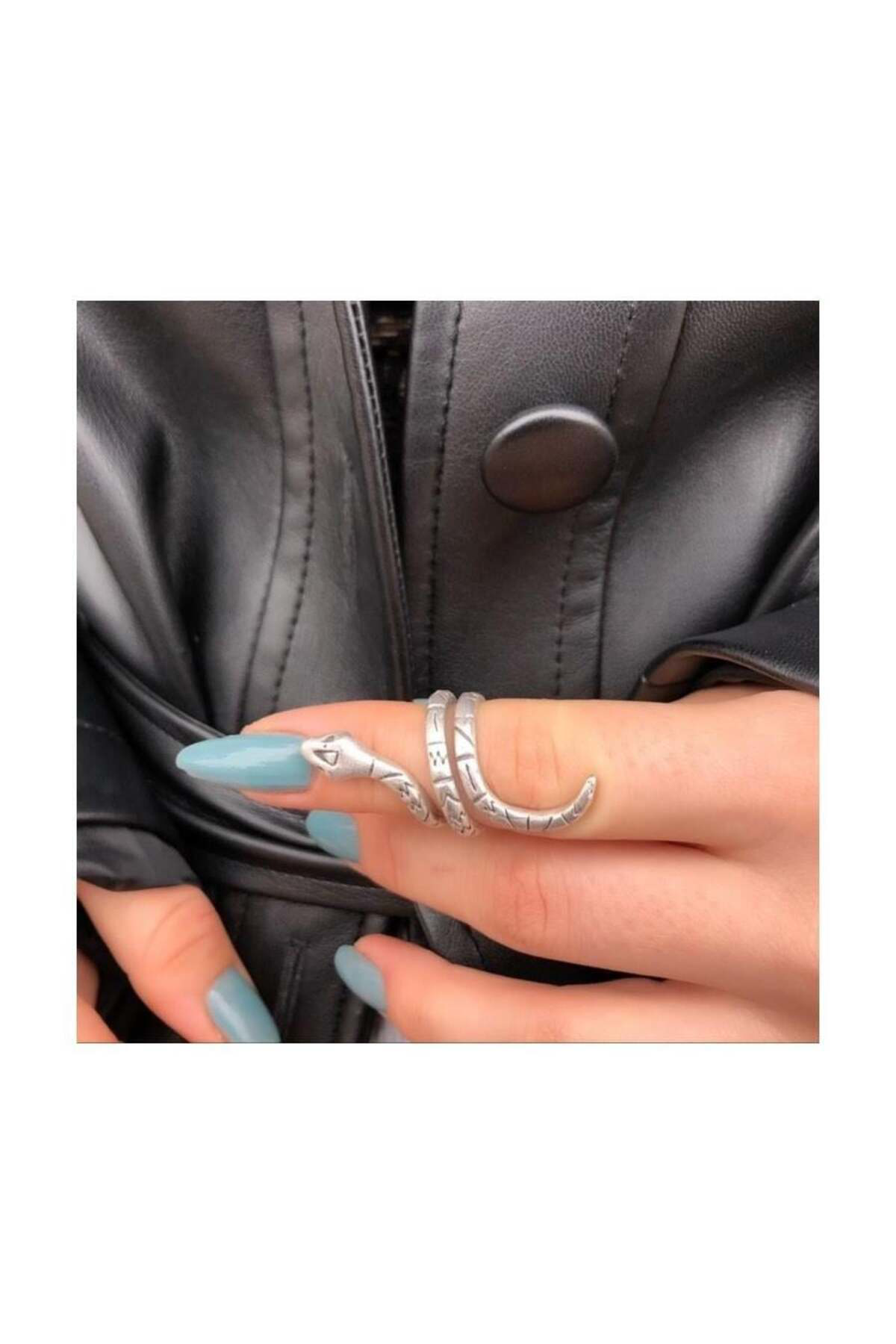 Snake Skin Symbols Ayarlanabilir Yüzük
