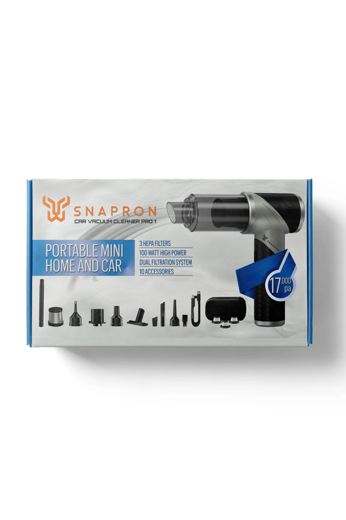 SNAPRON SNV-3000, Car Vacuum Cleaner Pro1, 17.000 Pa Emiş gücü, 3 SNAPRON SNV-3000, Car Vacuum Cleaner Pro1, 17.000 Pa Emiş gücü, 3